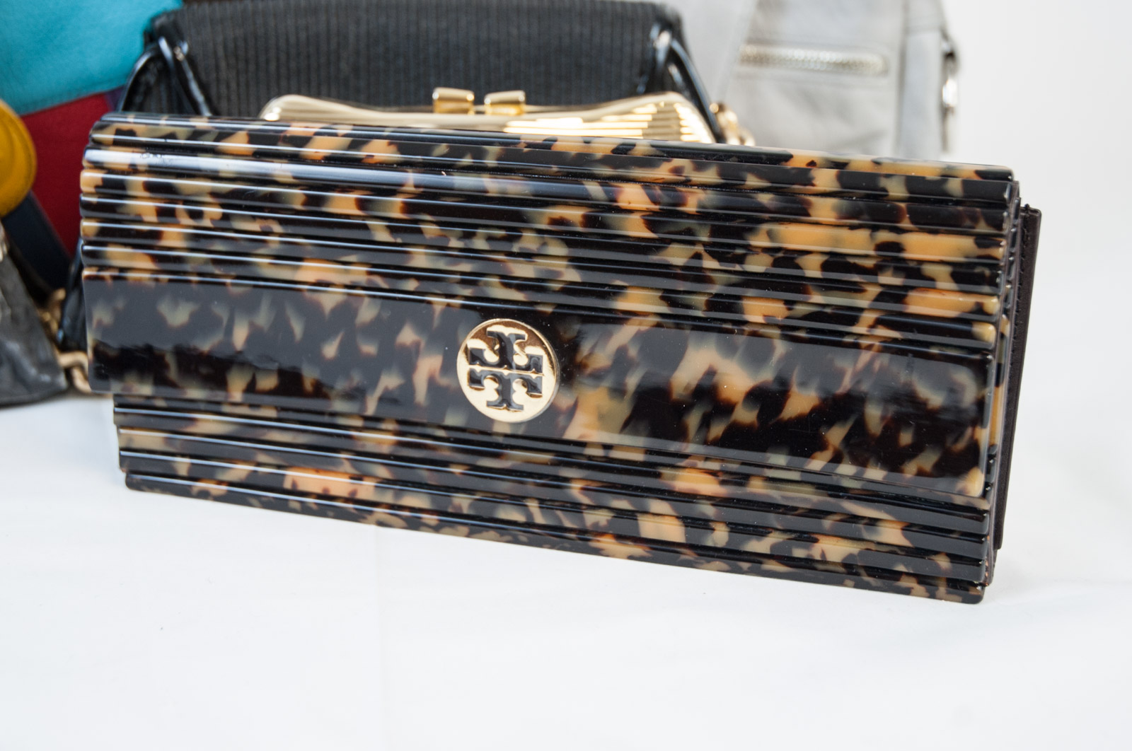 Assortment of Women's Handbags Including Tory Burch