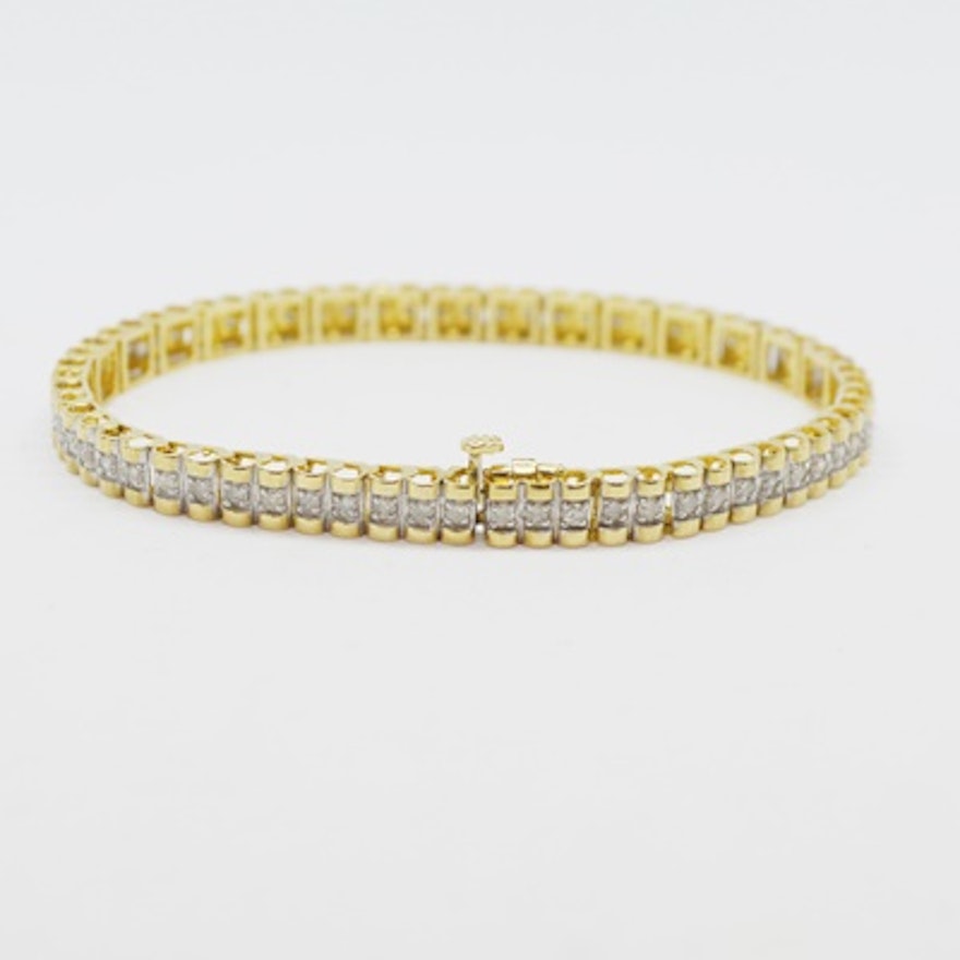 10K Yellow Gold 1.92 CTW Diamond Bracelet