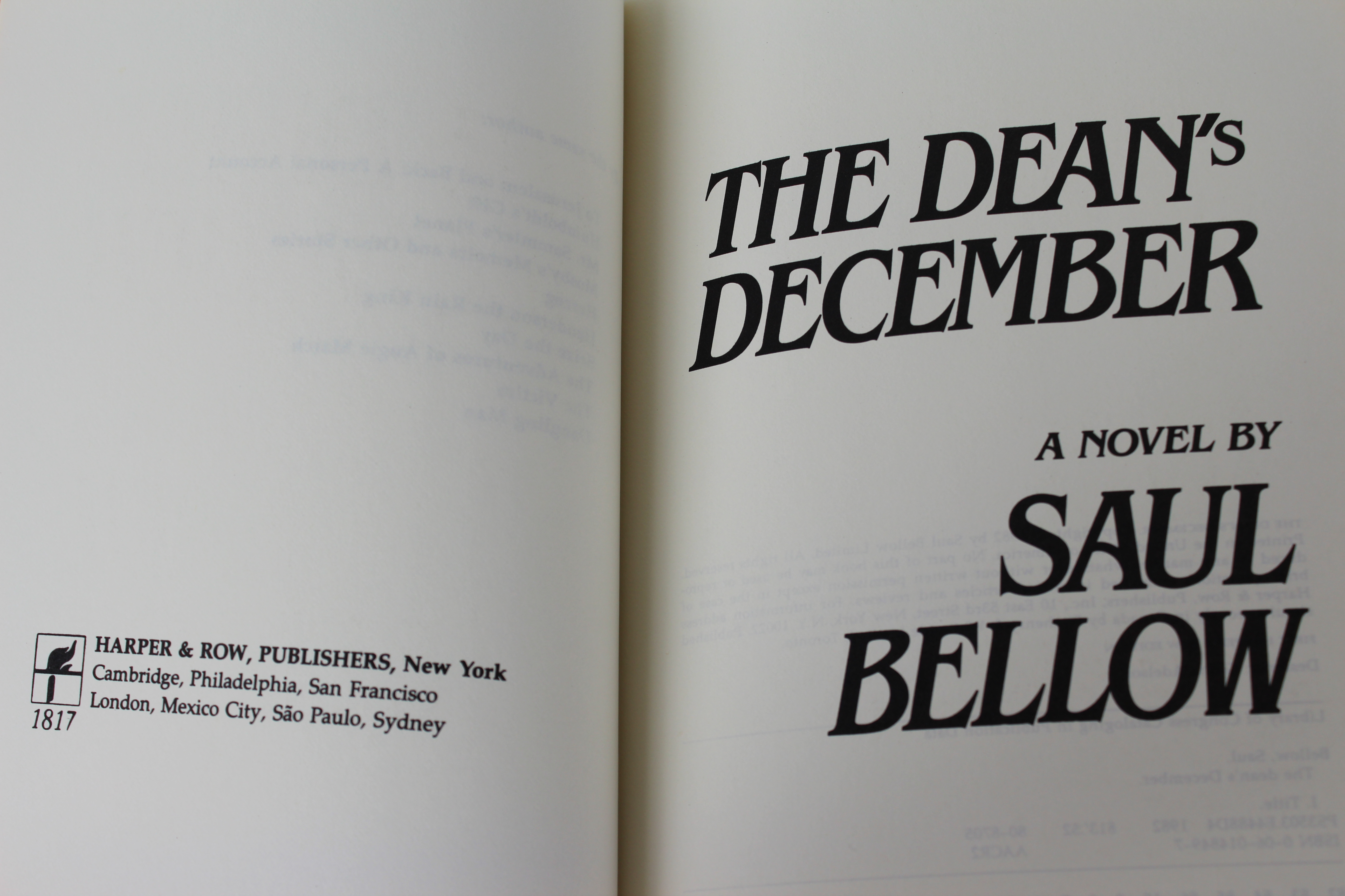 Five Saul Bellow Novels, Three First Editions