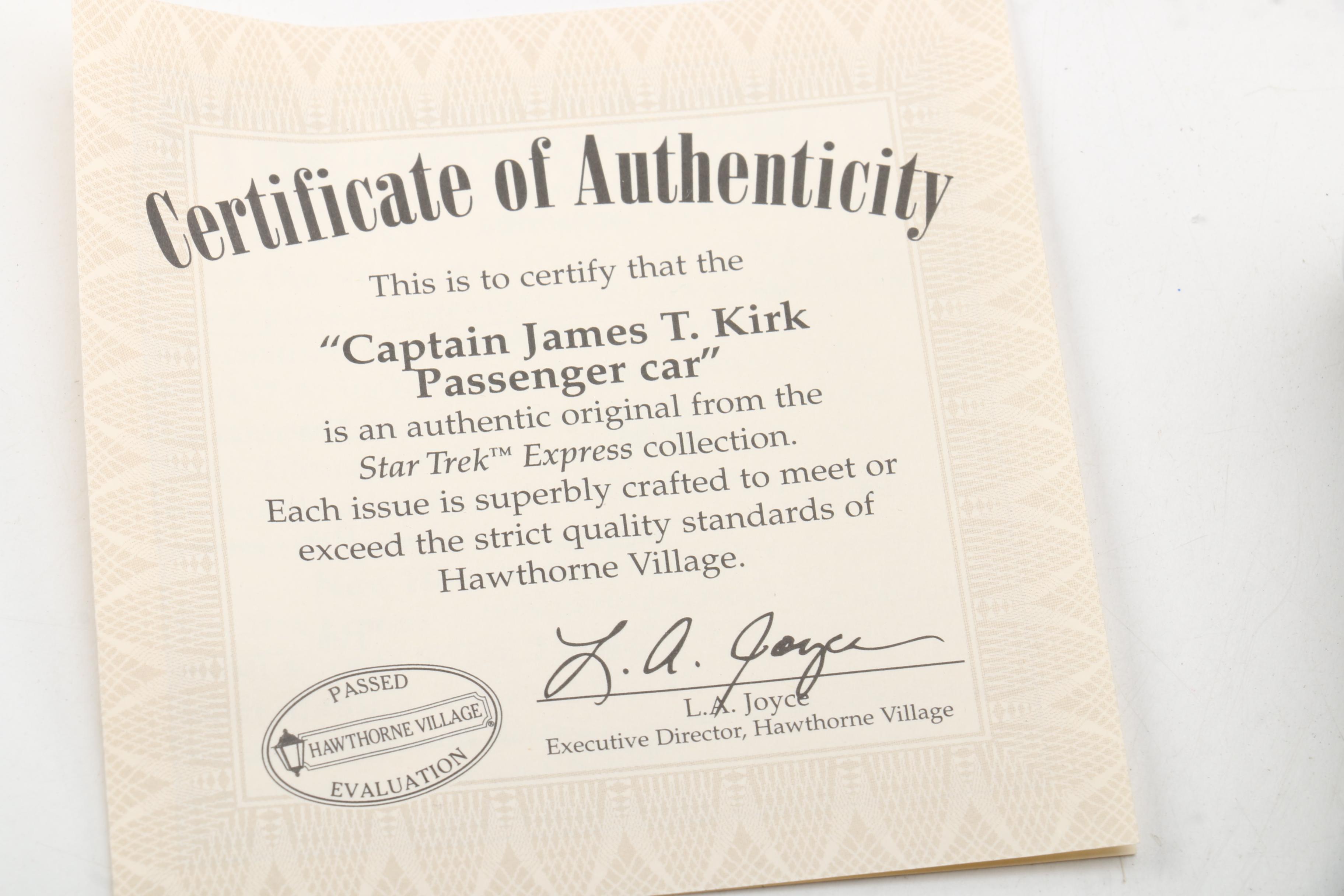 "Star Trek" Train Cars by Hawthorne Village and Bachmann