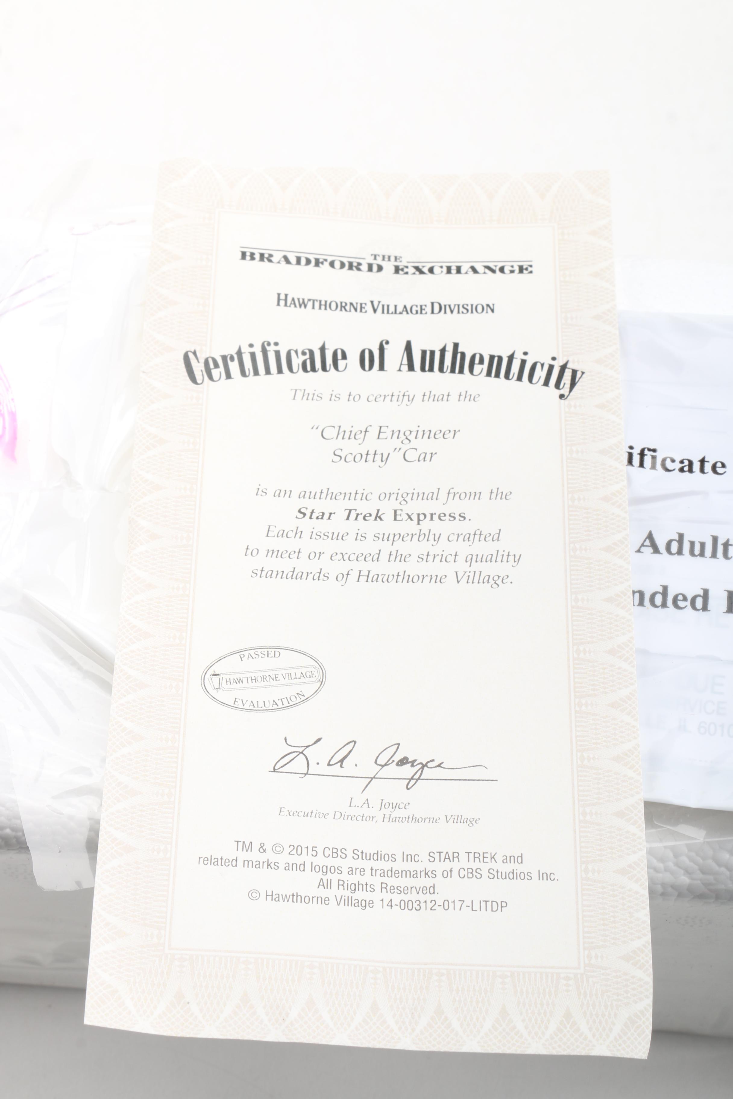 "Star Trek" Train Cars by Hawthorne Village and Bachmann