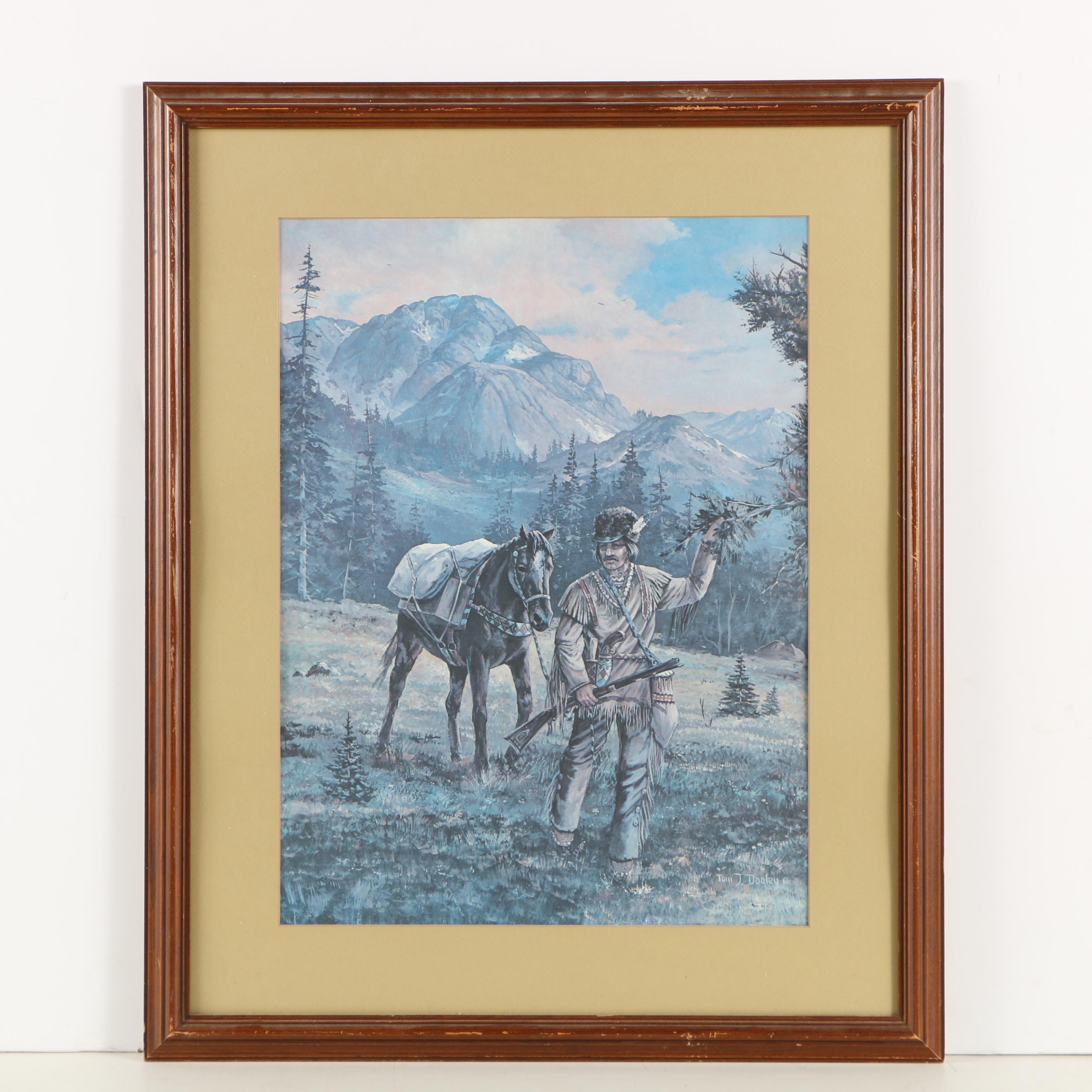 Offset Lithographs of Mountain Scenes After Tom J. Dooley