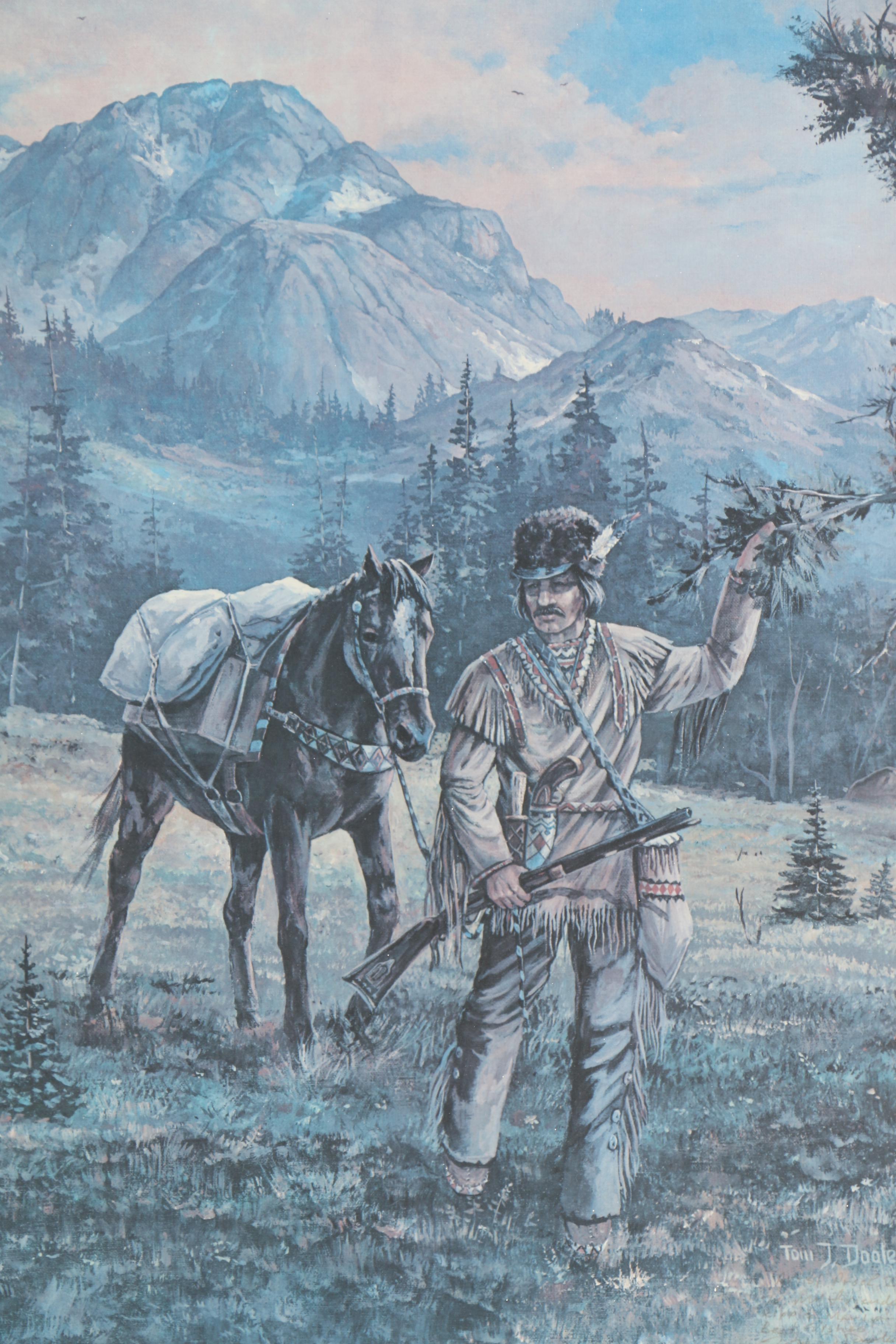 Offset Lithographs of Mountain Scenes After Tom J. Dooley