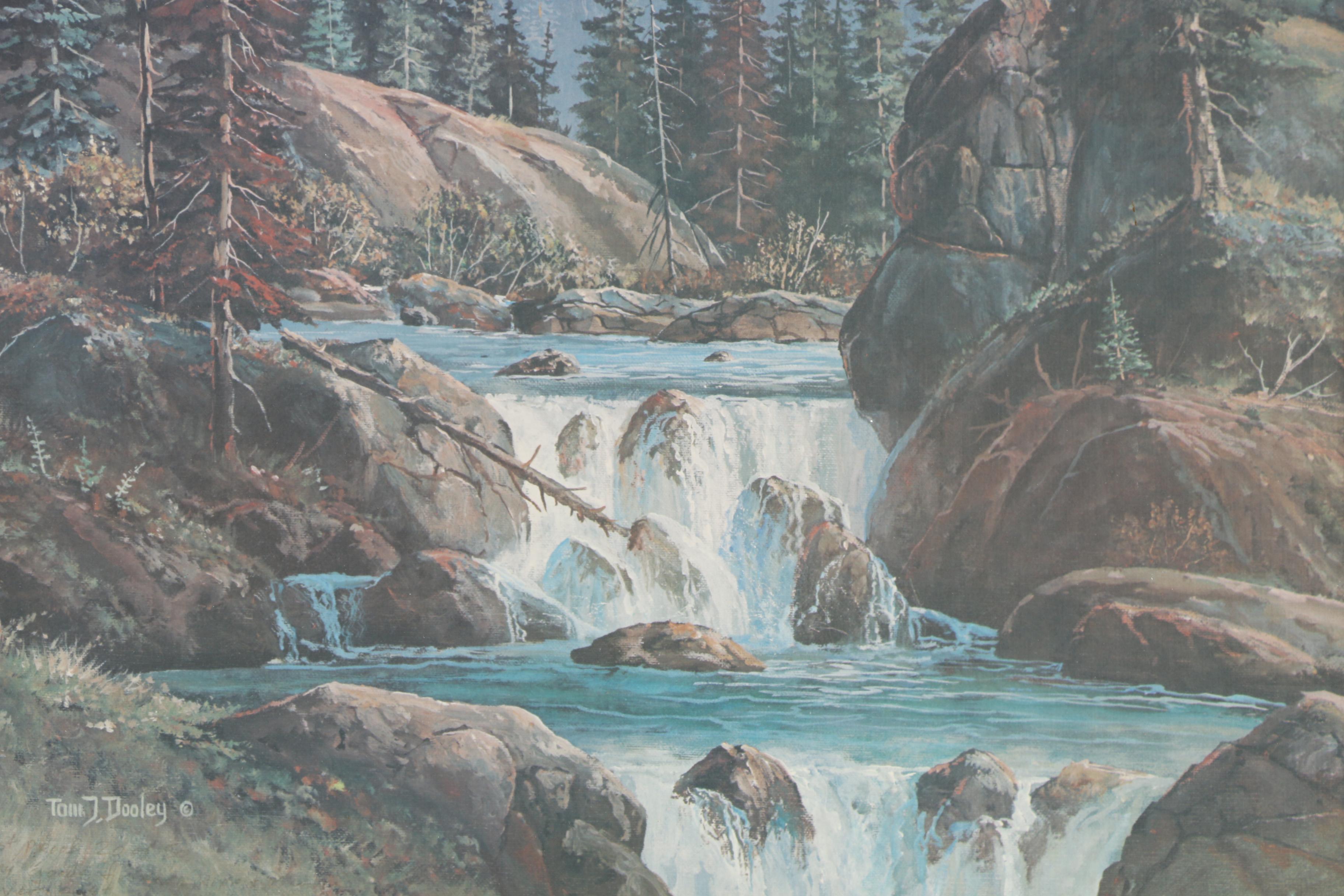 Offset Lithographs of Mountain Scenes After Tom J. Dooley