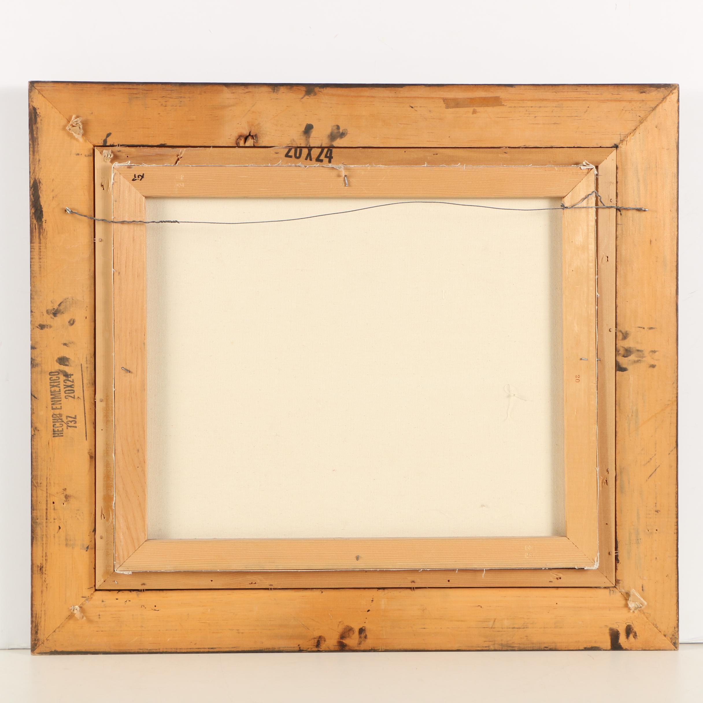 J. Musick Oil Painting of Texas Longhorn Cattle