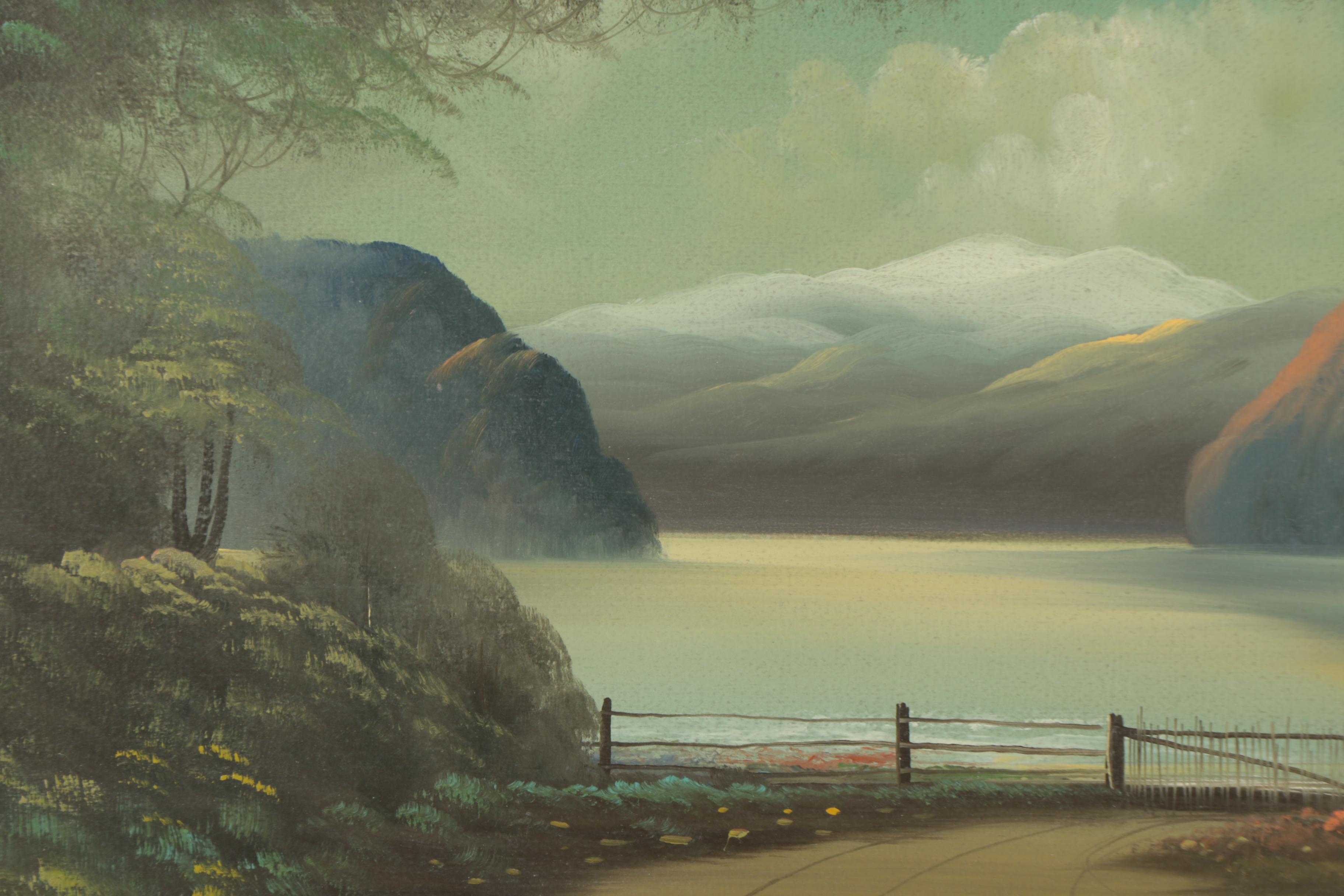 Alvah L. Browning Oil Painting "Rainier Park, Washington"