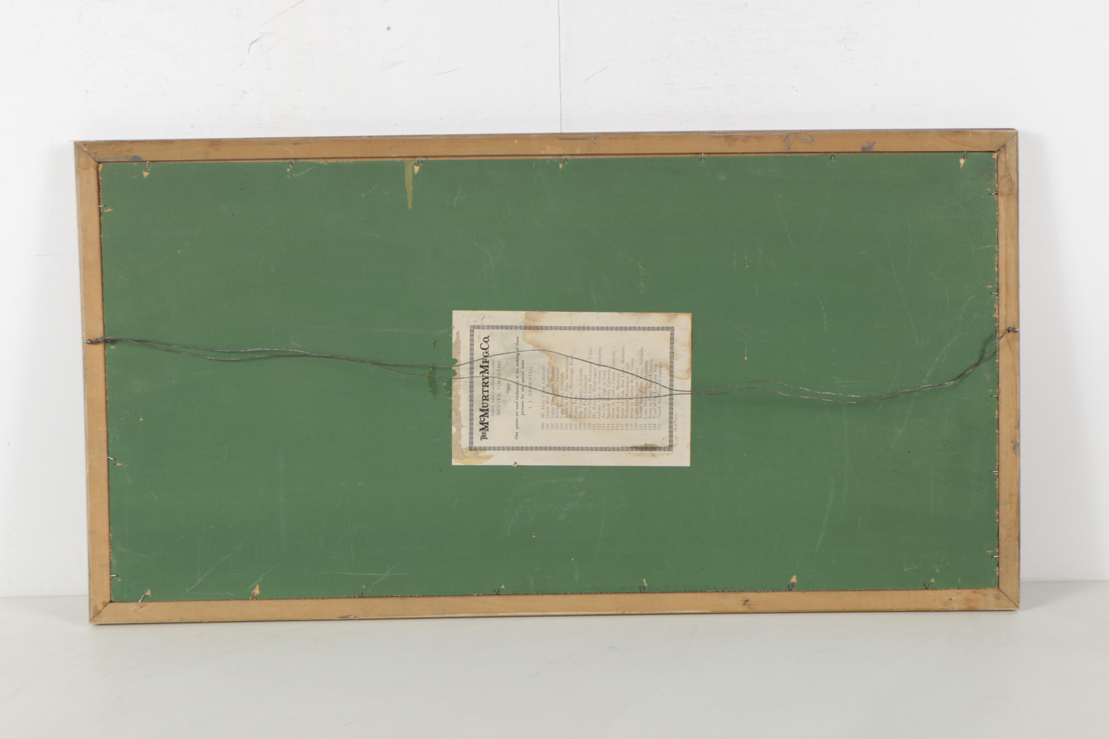 Alvah L. Browning Oil Painting "Rainier Park, Washington"