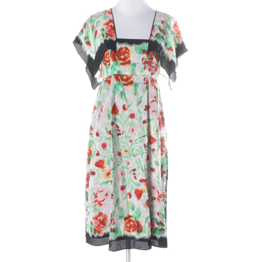 Anna Sui Floral Silk Dress