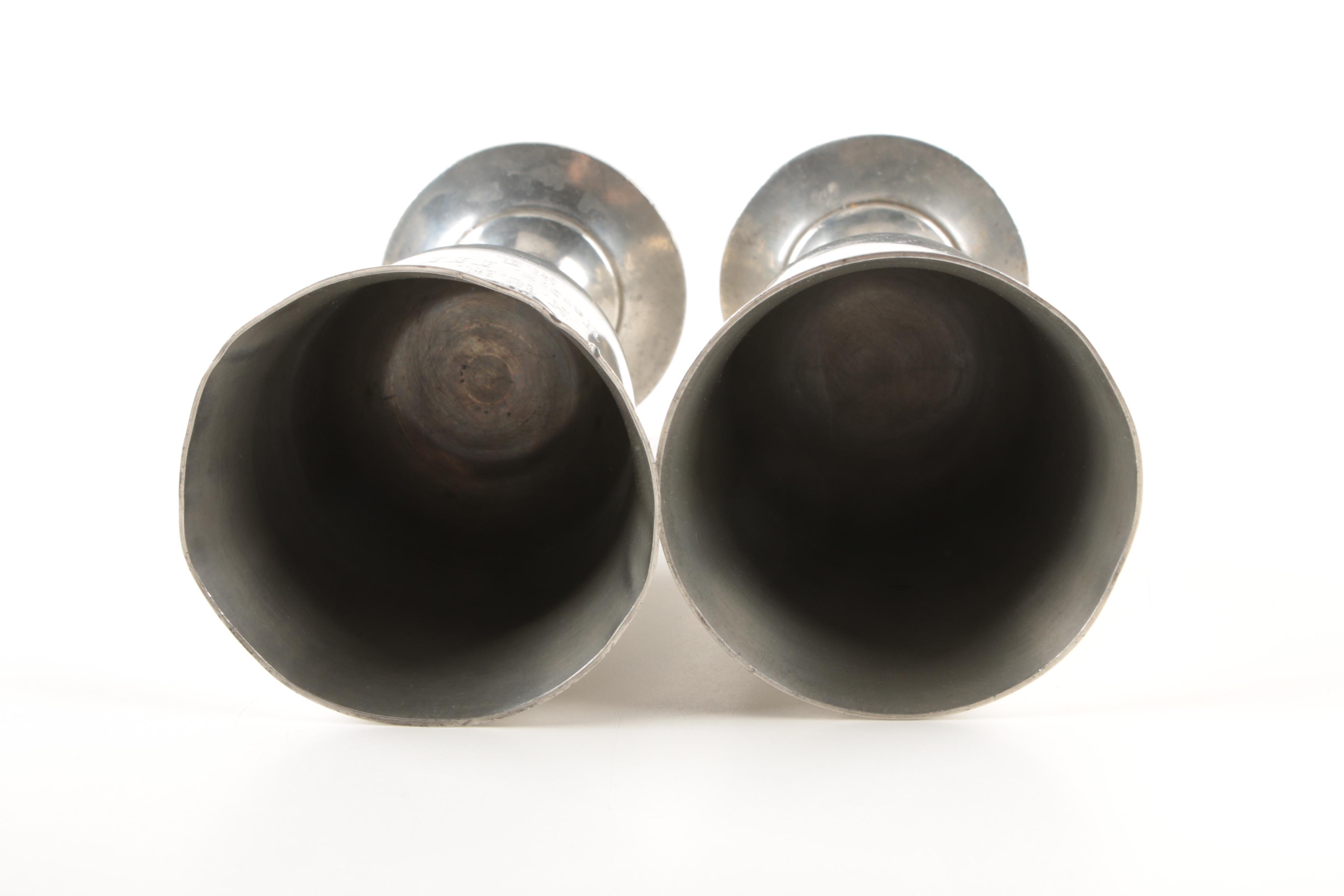 International Pewter Goblets, and Assorted Mugs, and Napkin Rings