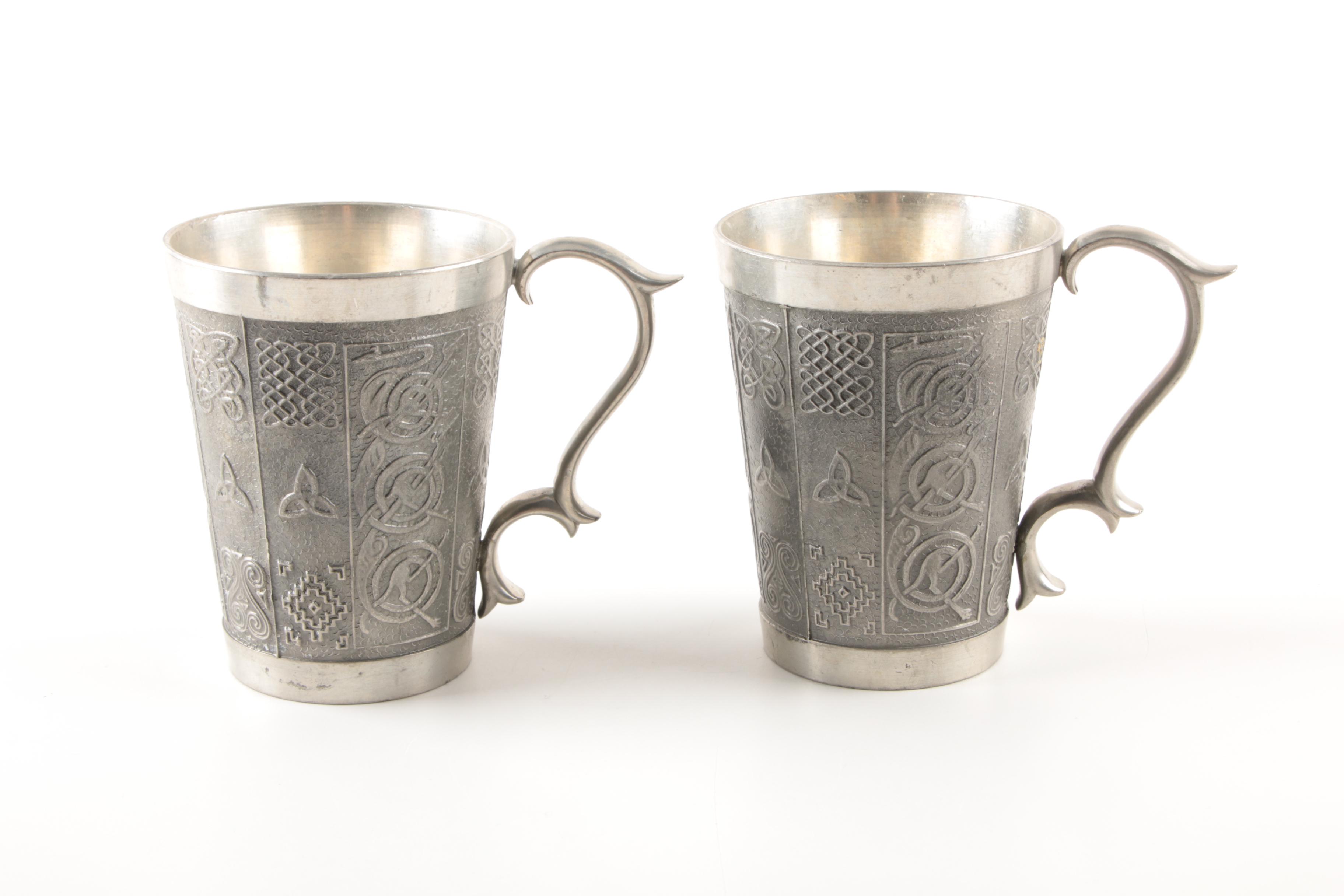 International Pewter Goblets, and Assorted Mugs, and Napkin Rings