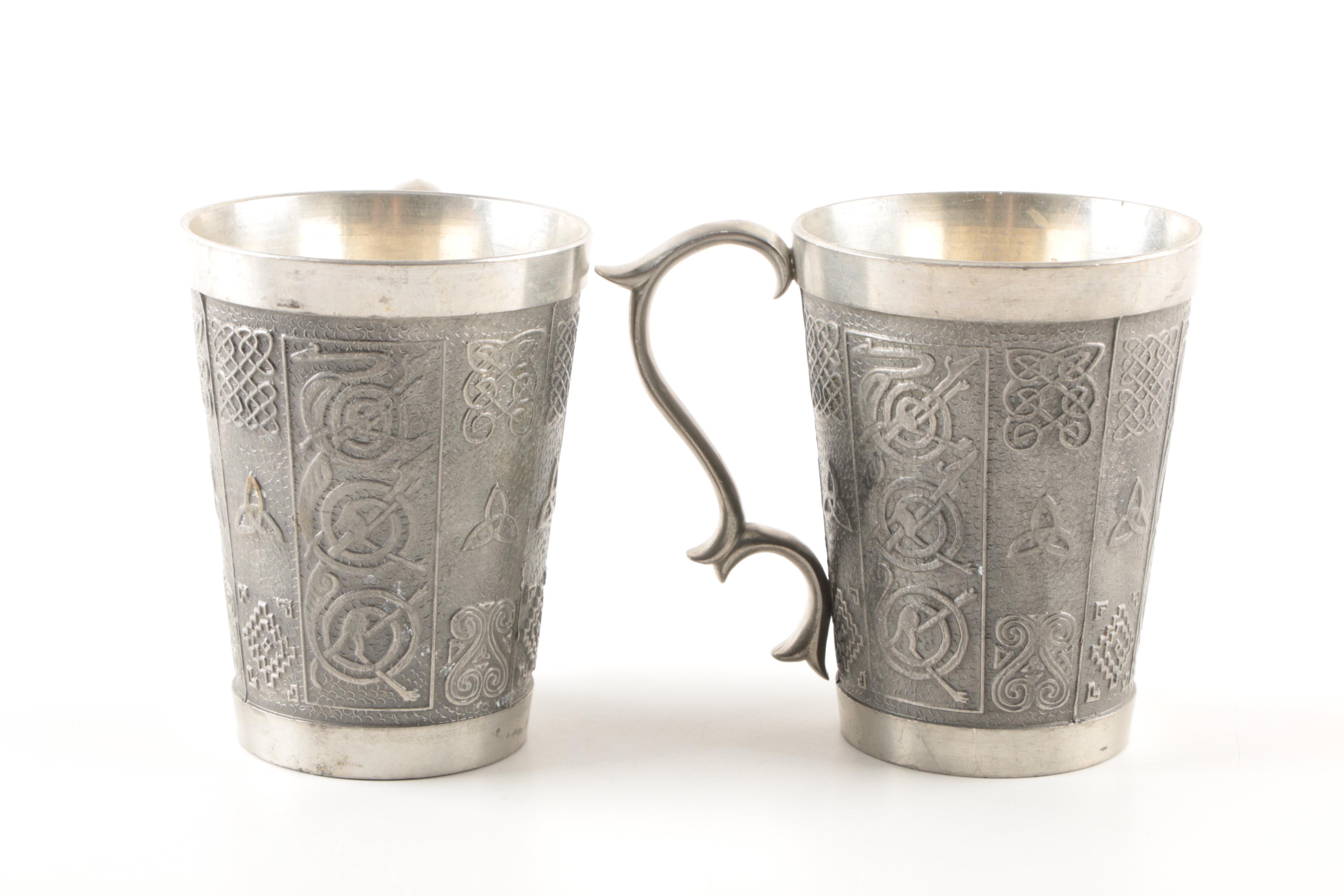 International Pewter Goblets, and Assorted Mugs, and Napkin Rings