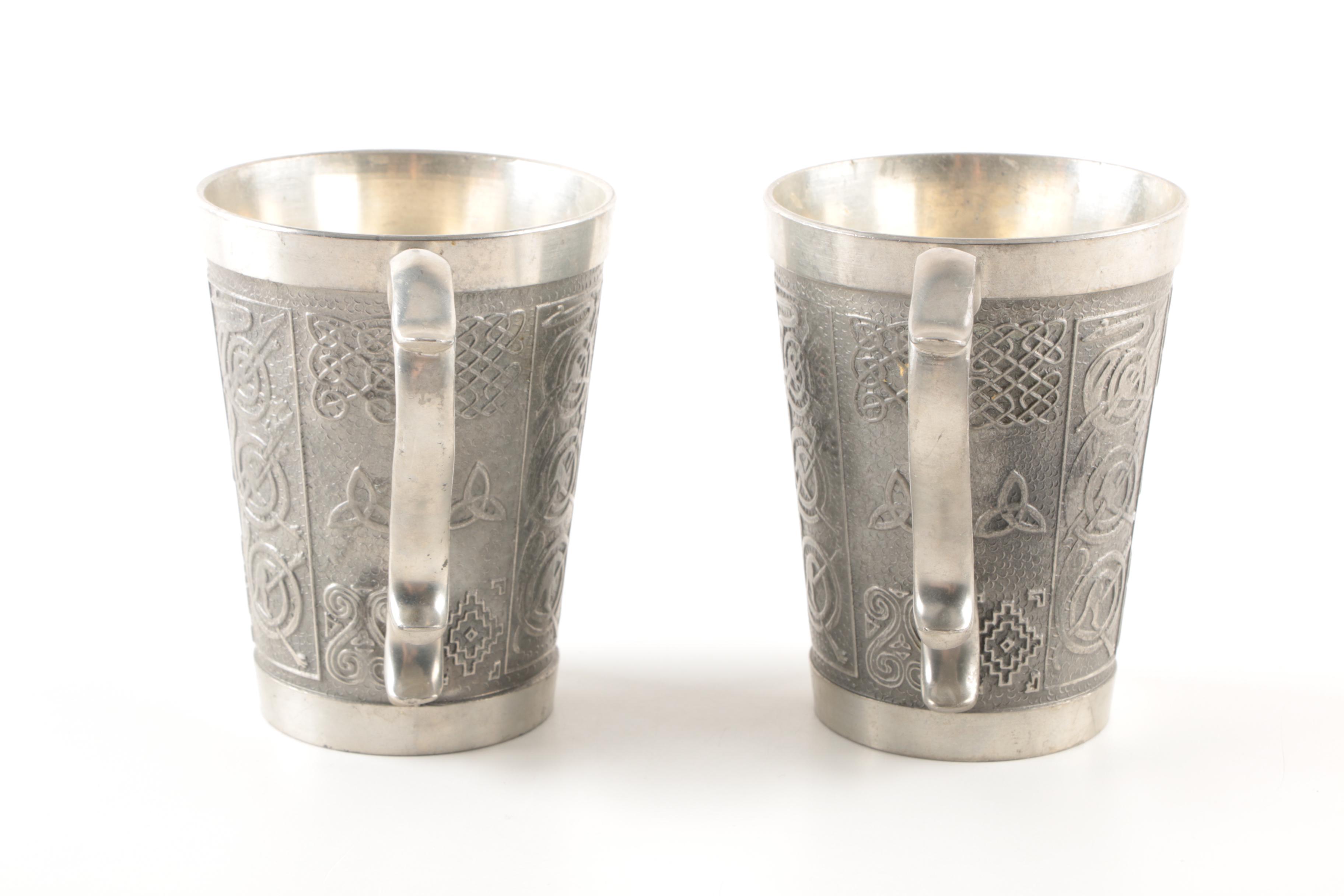 International Pewter Goblets, and Assorted Mugs, and Napkin Rings