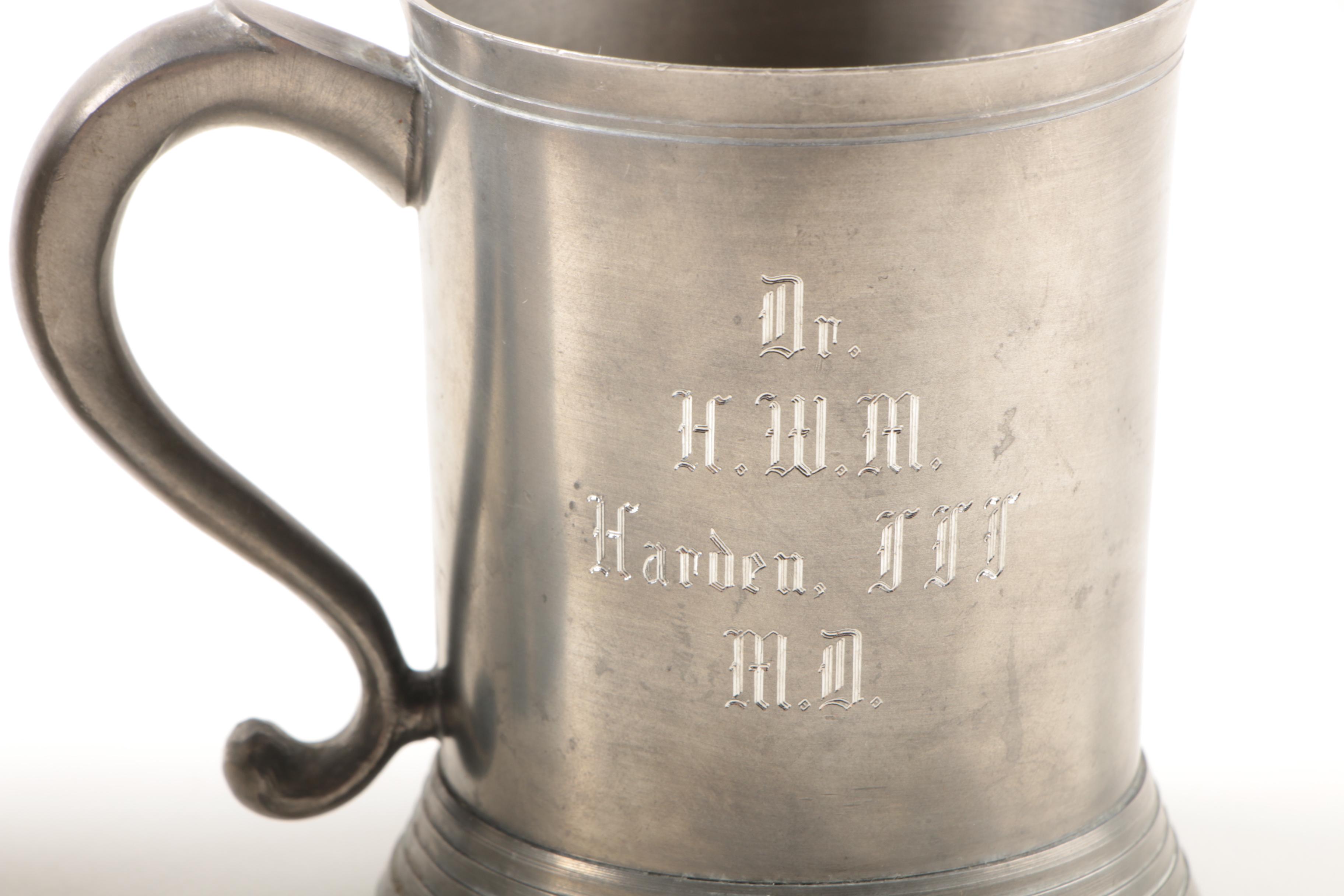 International Pewter Goblets, and Assorted Mugs, and Napkin Rings