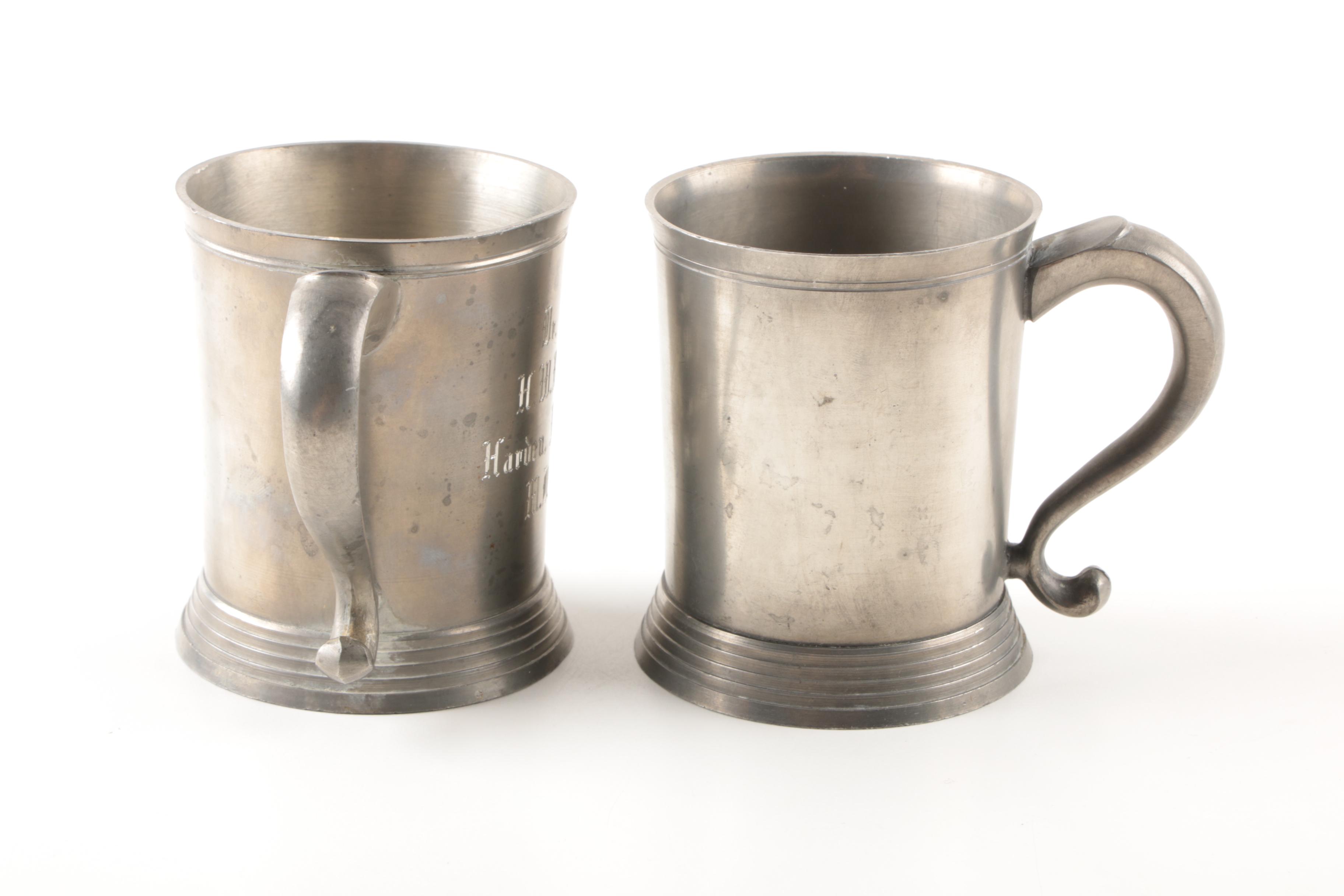 International Pewter Goblets, and Assorted Mugs, and Napkin Rings
