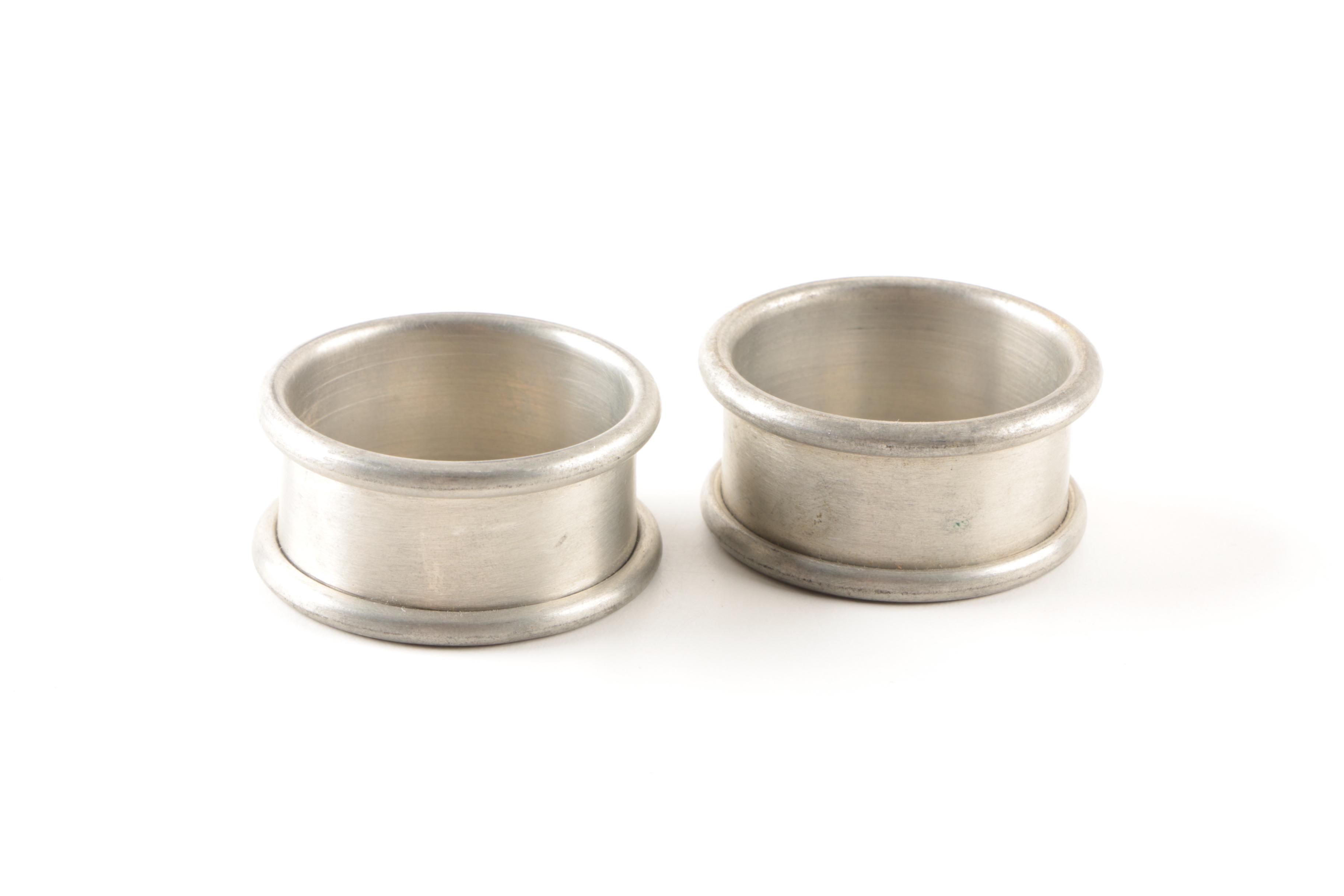 International Pewter Goblets, and Assorted Mugs, and Napkin Rings