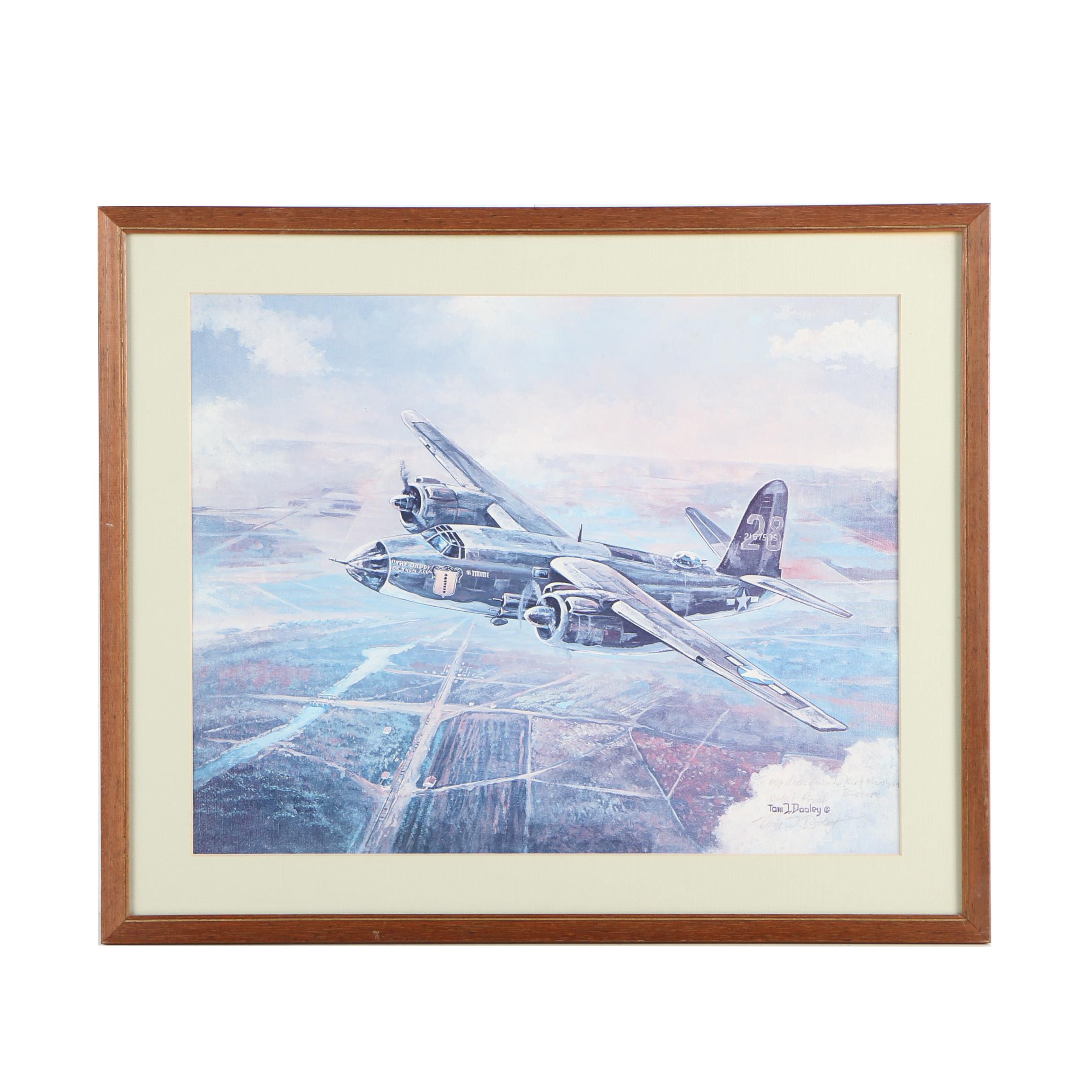 Tom J. Dooley Artist's Proof Offset Lithograph Aviation Scene