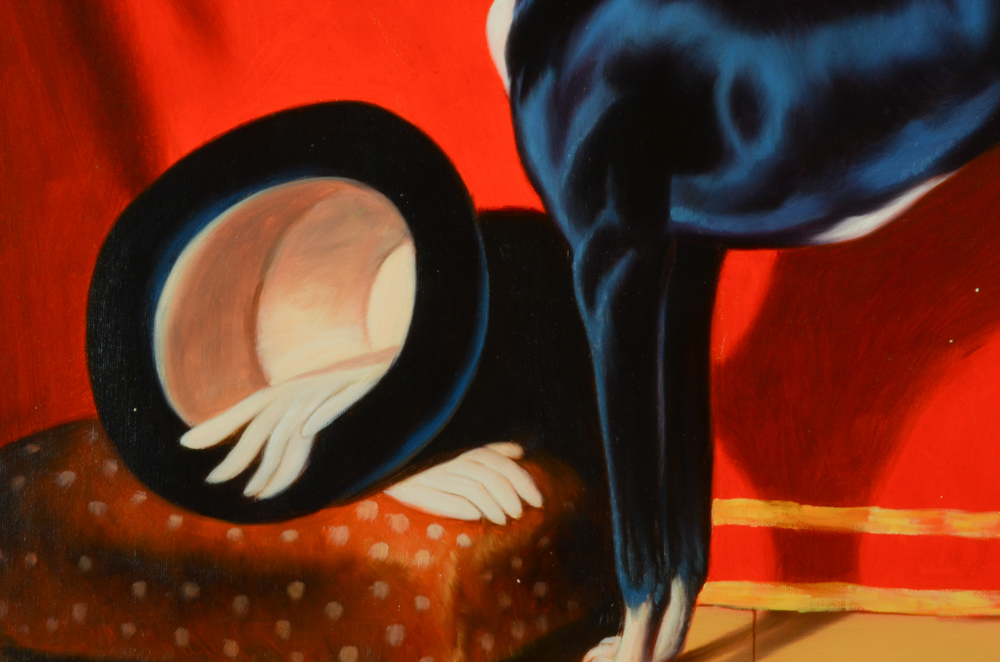 P. English Oil Painting "Eos Greyhound"