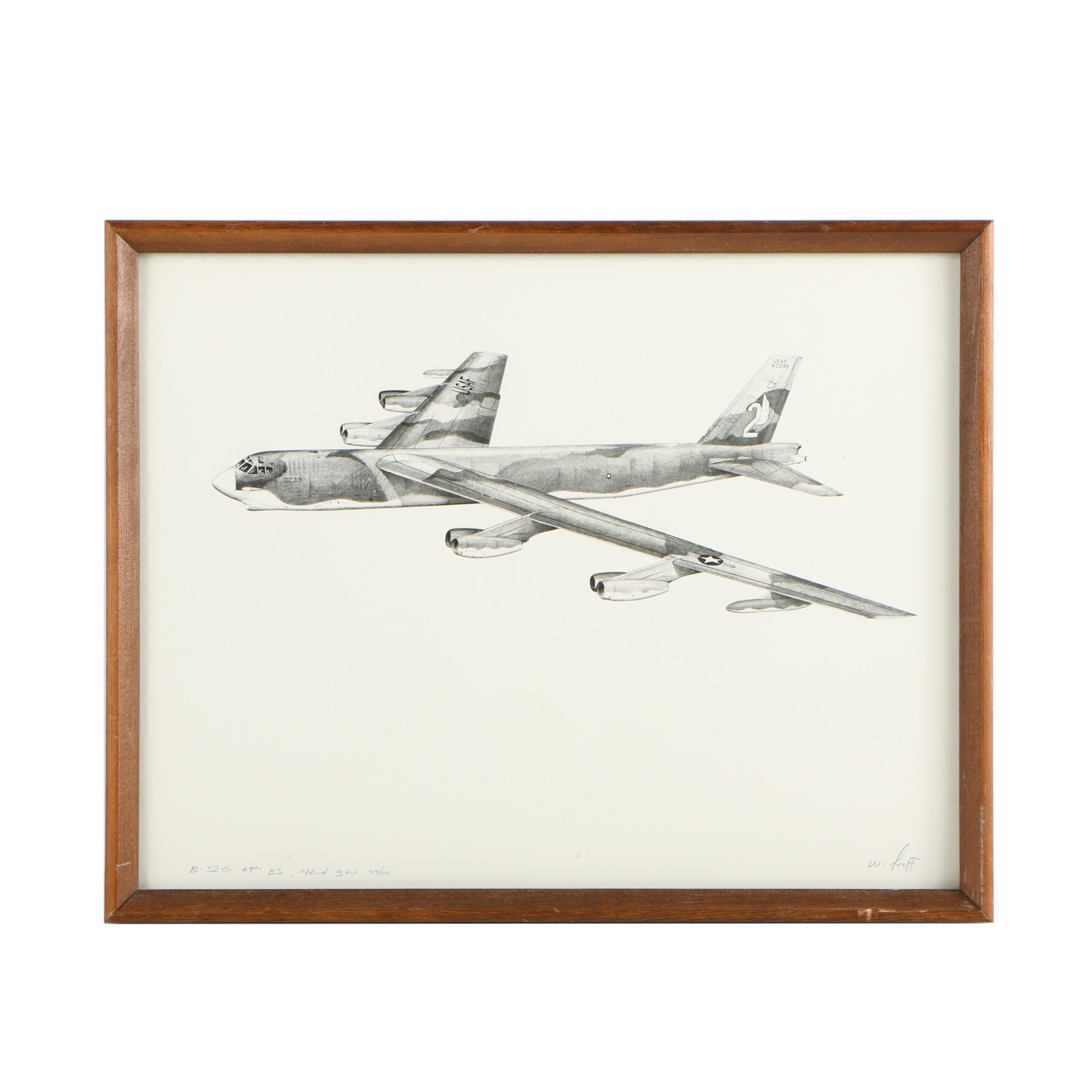 Wilcott Halftone Print "B-52G 69th BS 42nd BW"
