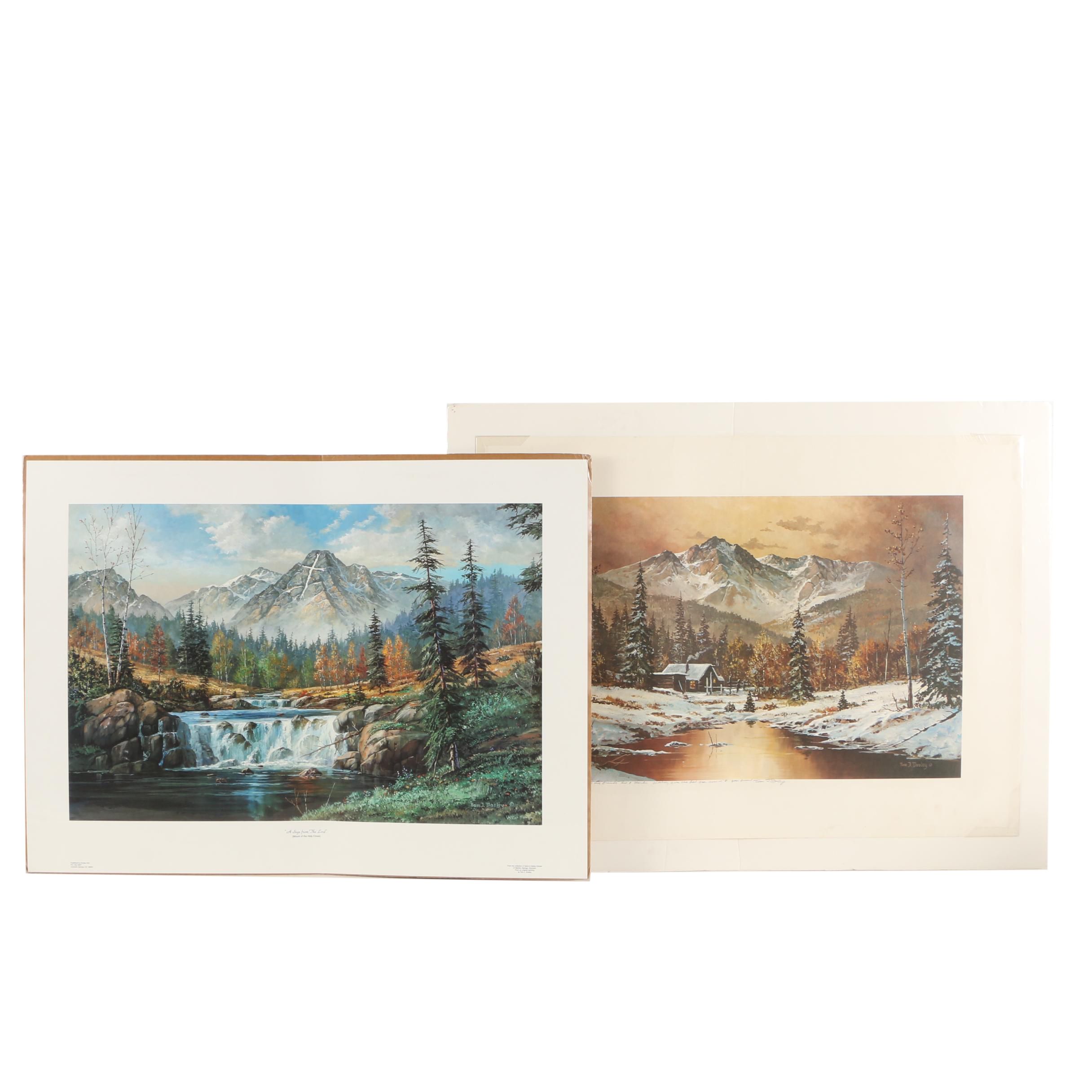 Tom J. Dooley Limited Edition Offset Lithographs of Landscapes