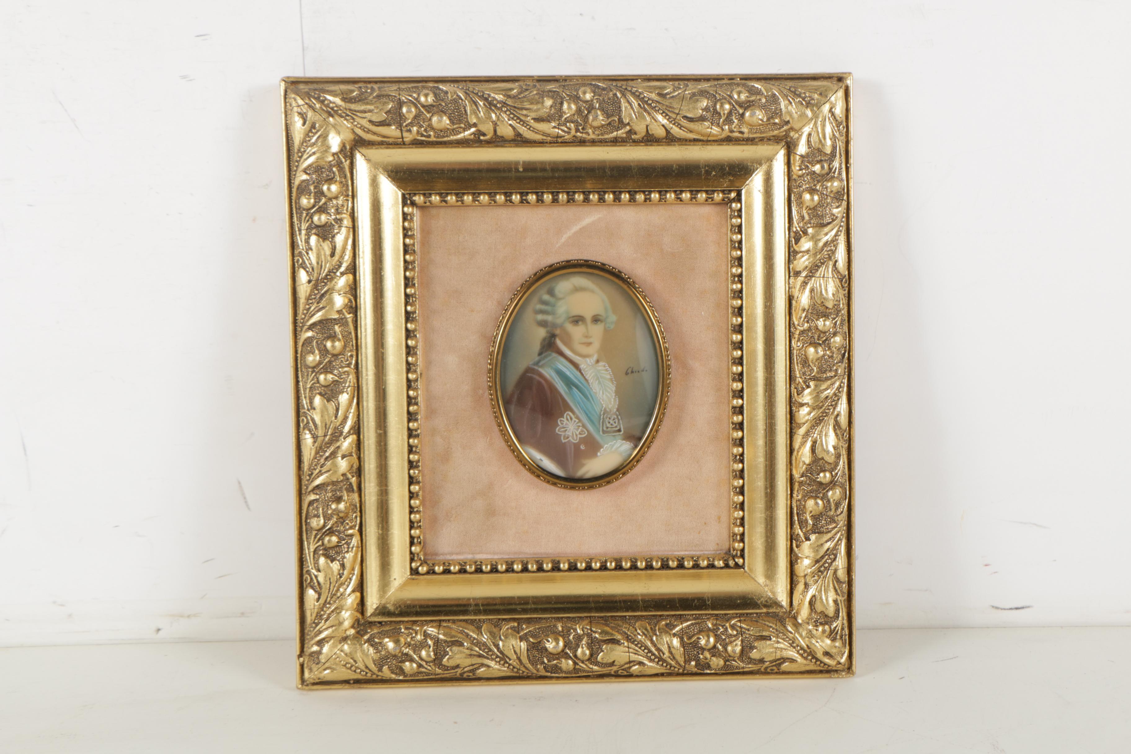 Ghicdo and Picchi Gouache Paintings on Plastic of Portraits