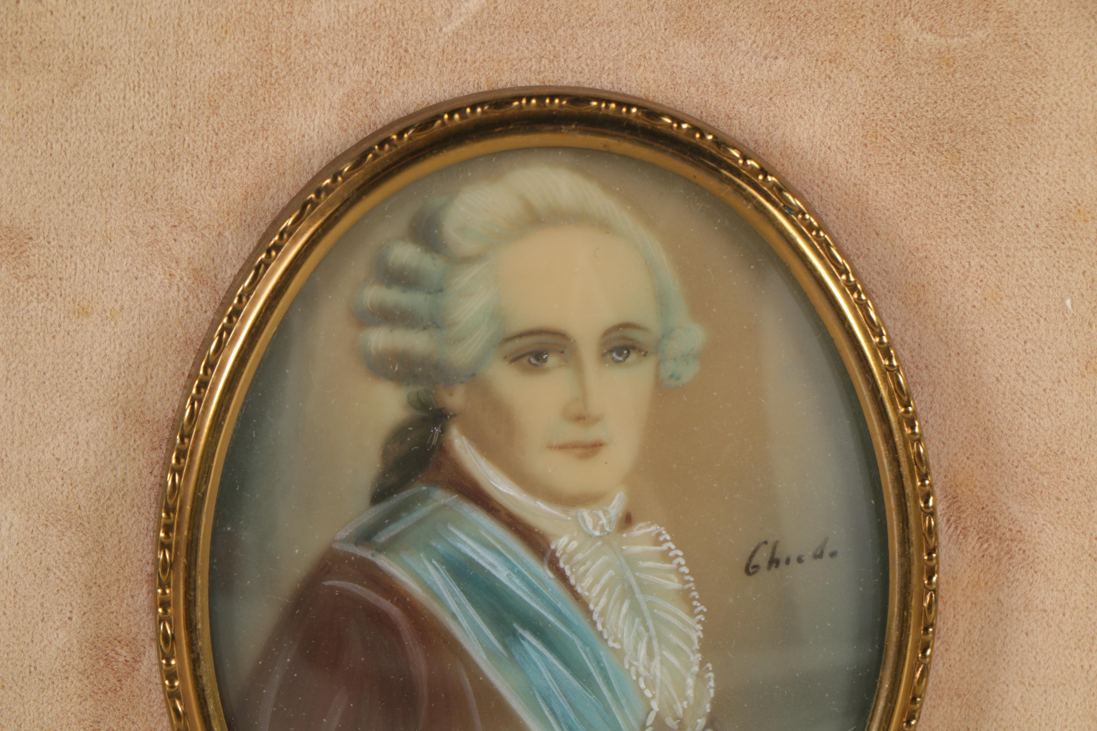 Ghicdo and Picchi Gouache Paintings on Plastic of Portraits