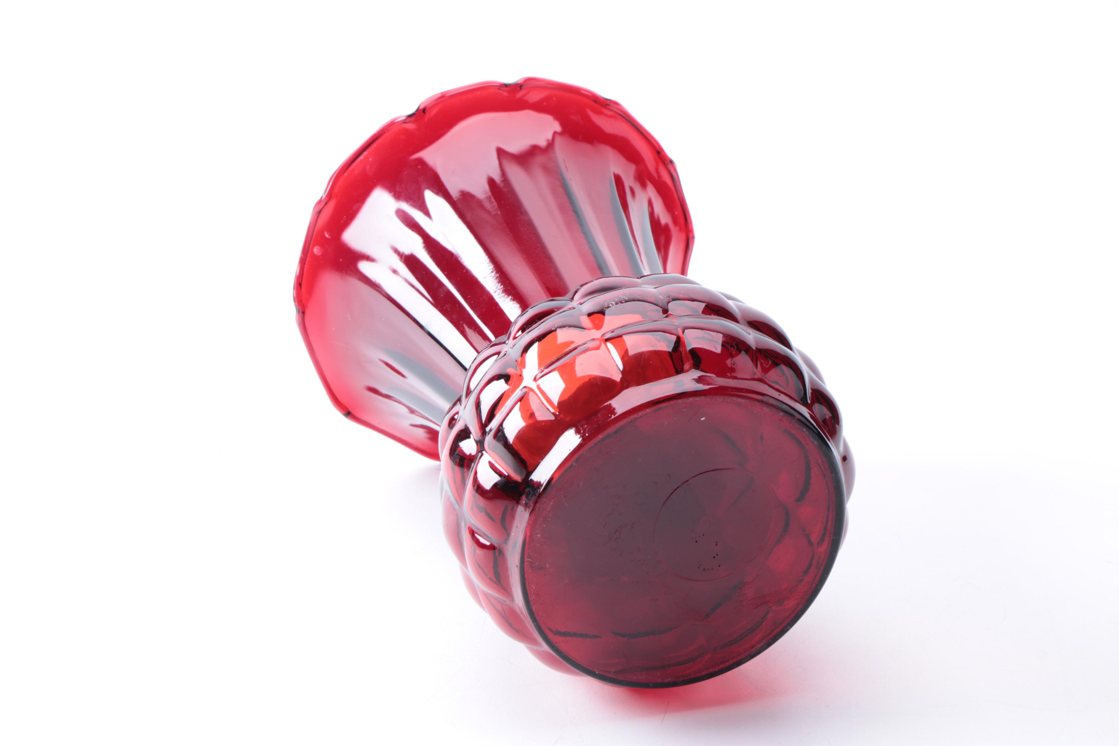 Vintage Anchor Hocking "Royal Ruby" Glass Vase