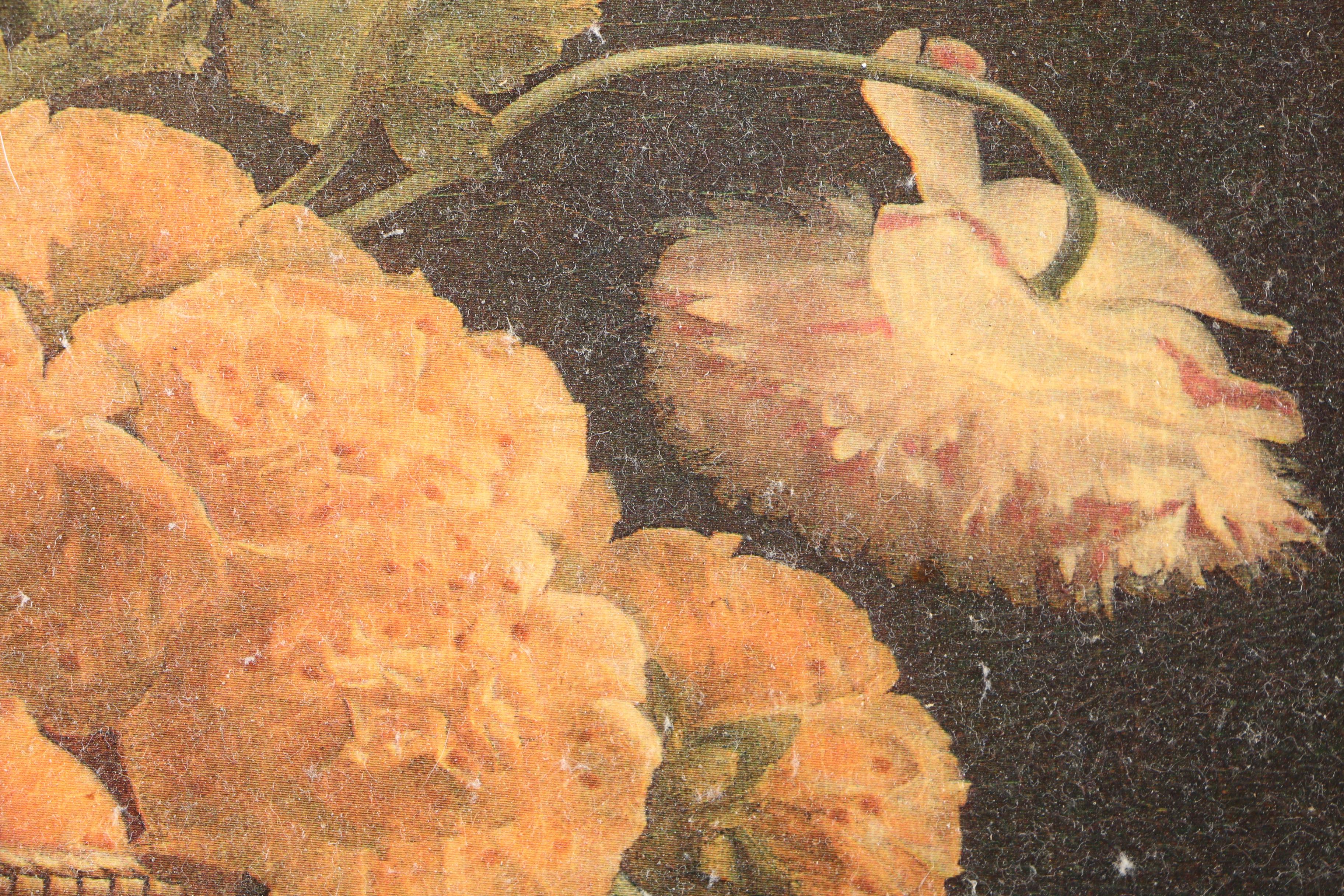 Embellished Giclee After Antoine Berjon "Still Life With Flowers"