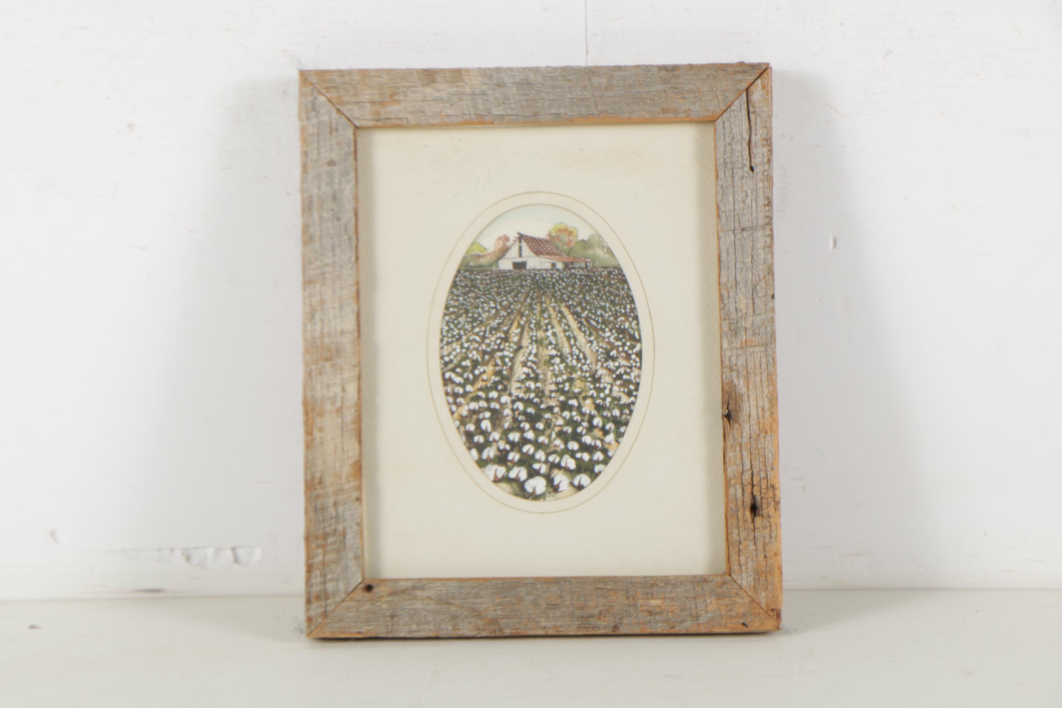 Betty Bohner and Lucille Lundquist Ink and Watercolor Paintings