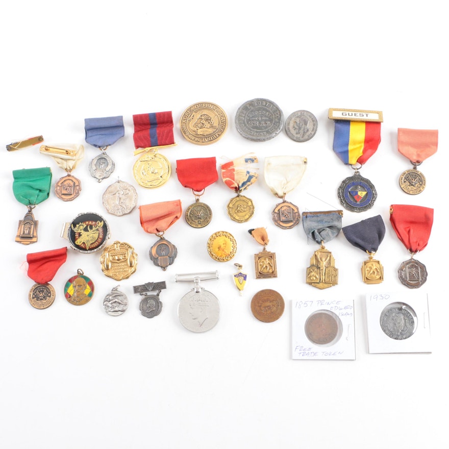 Vintage Medals, Coins, and Pins