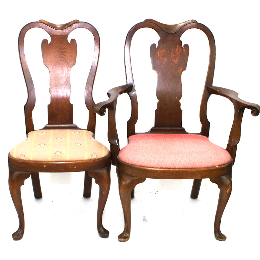 Queen Anne Style Dining Chairs by Saybolt Cleland