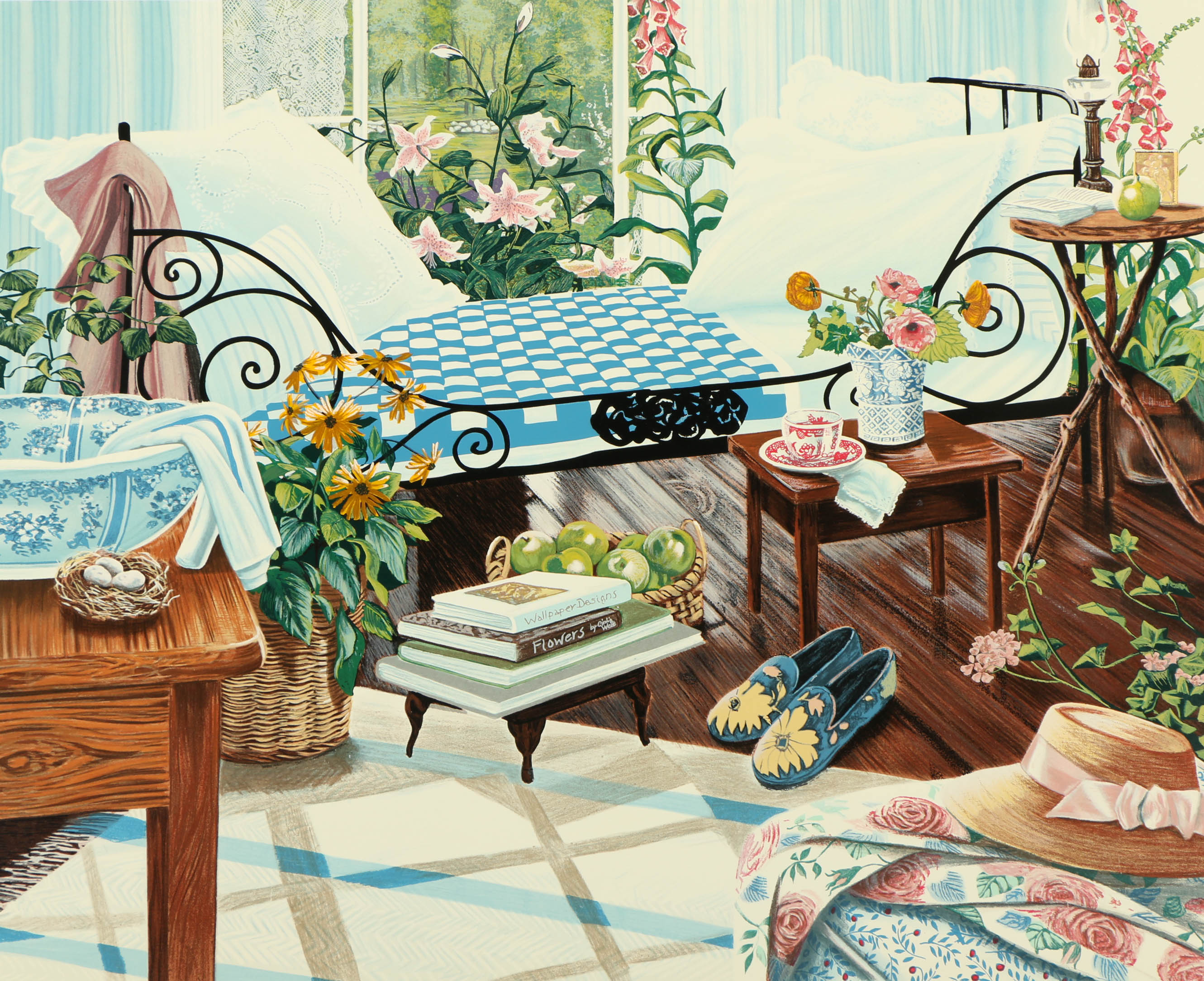 Susan Rios Limited Edition Serigraph "Retreat"