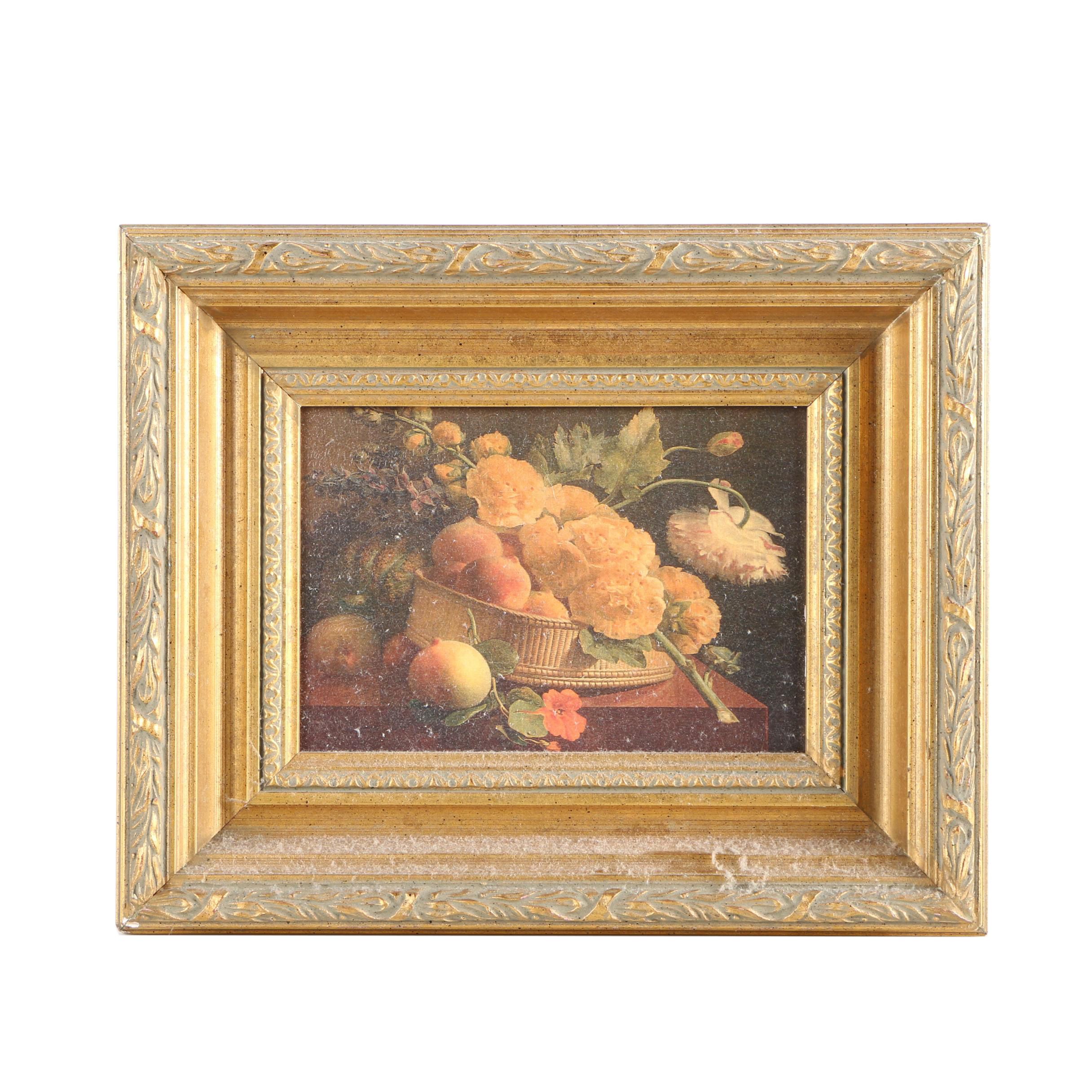 Embellished Giclee After Antoine Berjon "Still Life With Flowers"