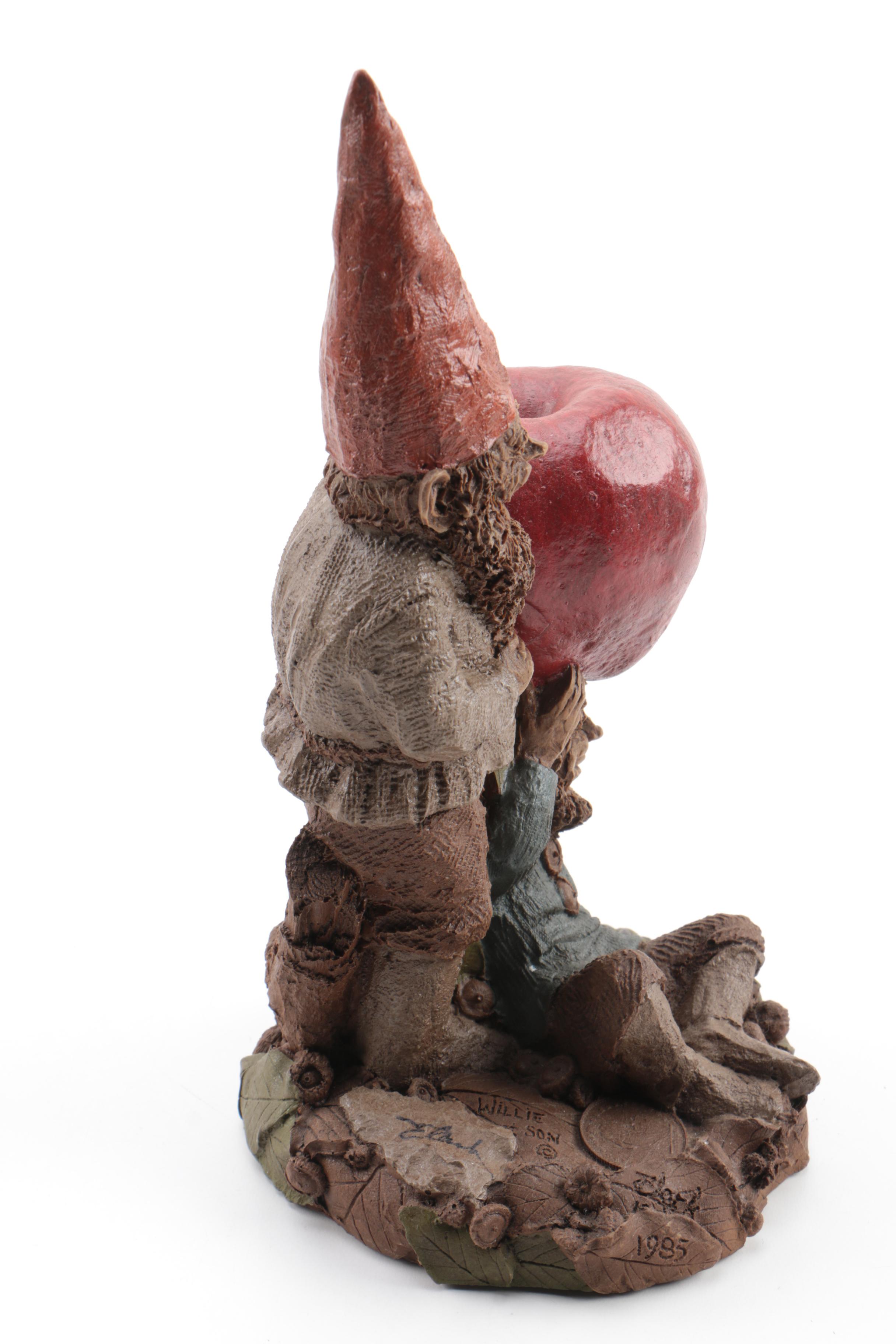 1985 Tom Clark Signed "Willie & Son" Resin Gnome Figurine