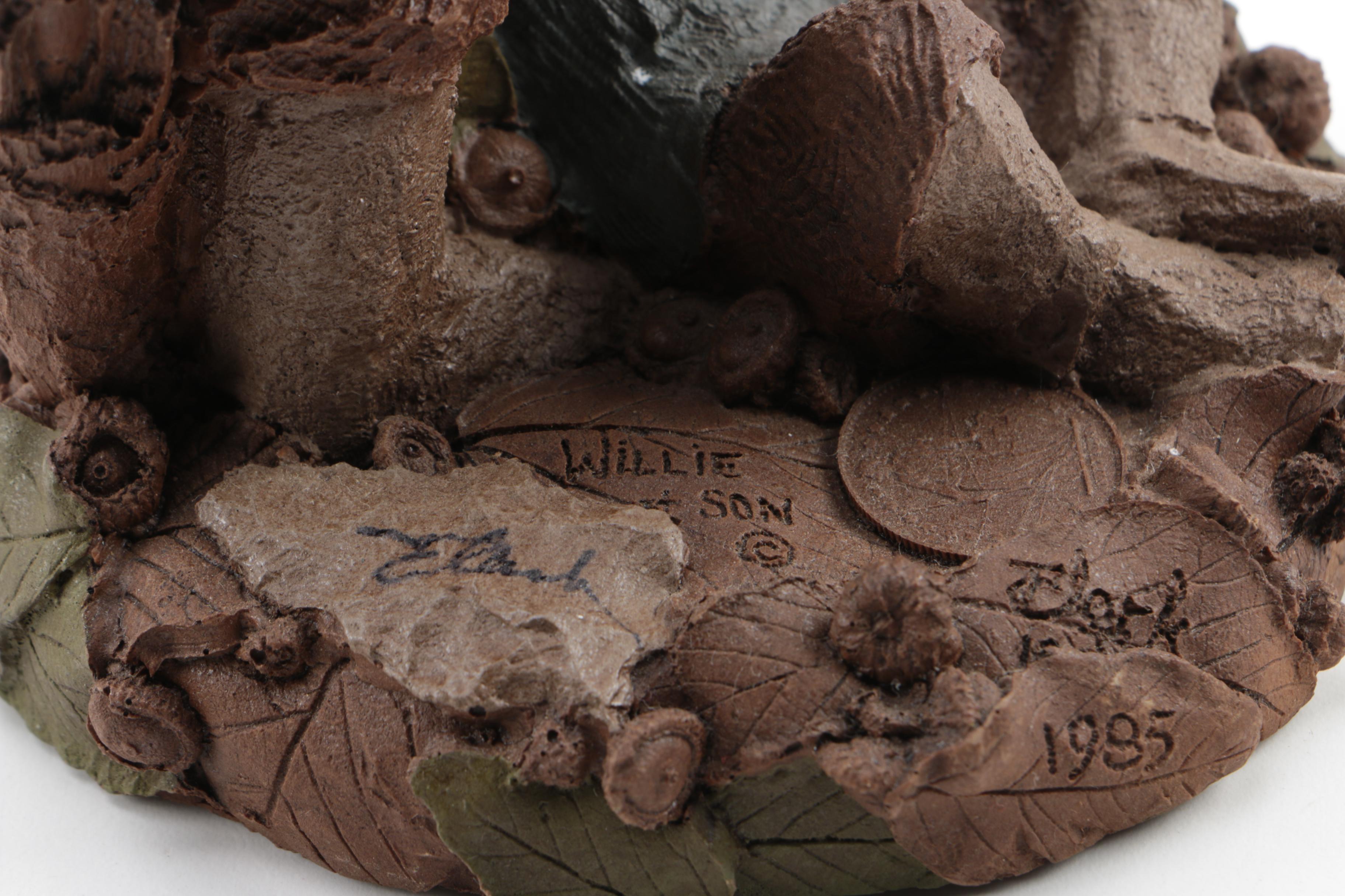 1985 Tom Clark Signed "Willie & Son" Resin Gnome Figurine