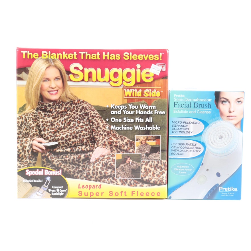 Snuggie Blanket and Pretika Sonic Dermabrasion Facial Brush