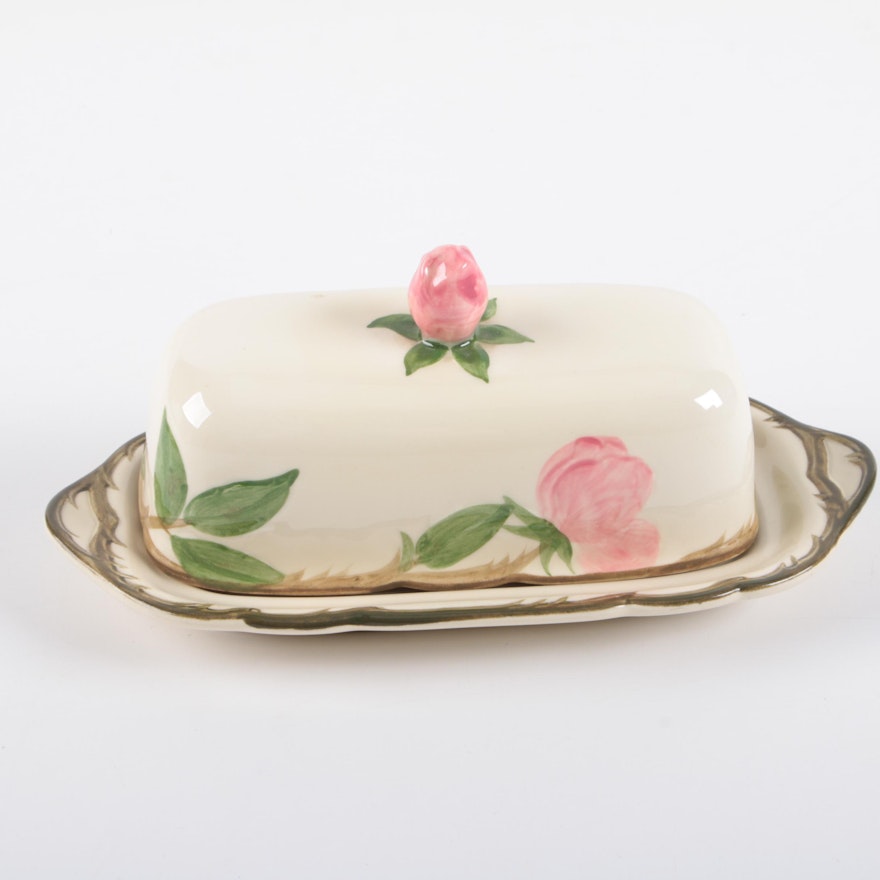 Franciscan "Desert Rose" Earthenware Butter Dish