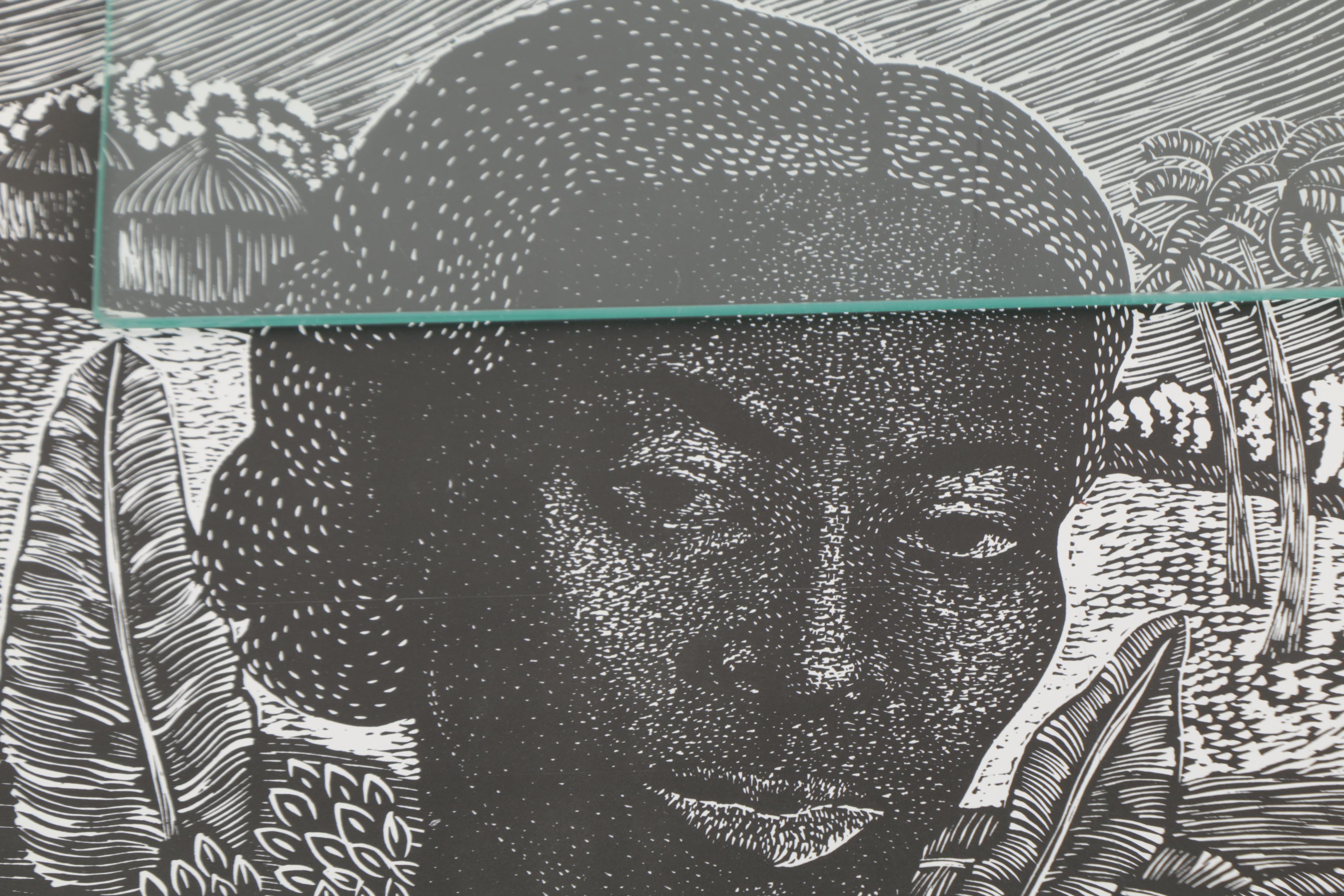 Margaret Burroughs Prints "Faces a la Picasso" and "Mother Africa"