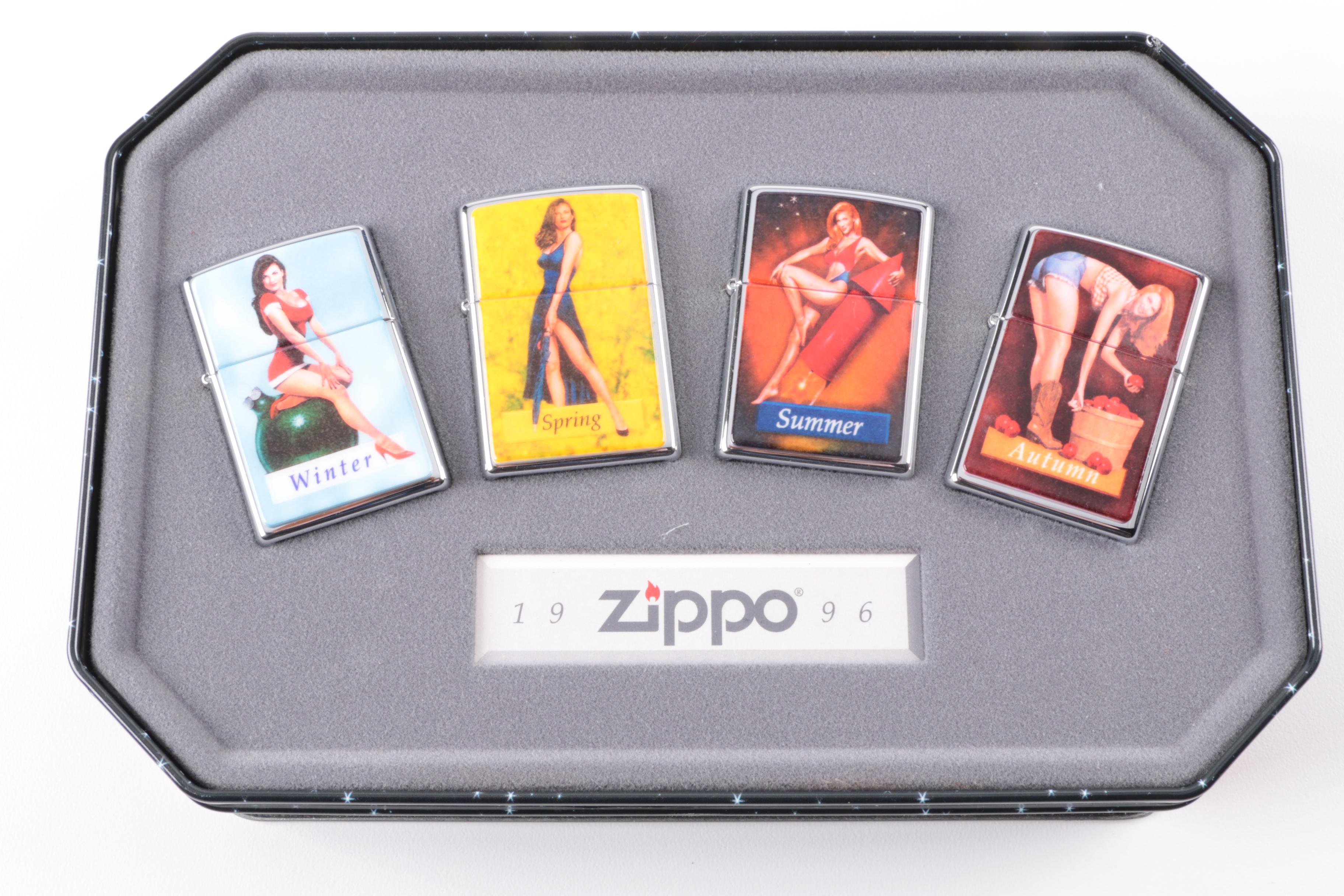 1996 Zippo Limited Edition Pinup Girl Lighters