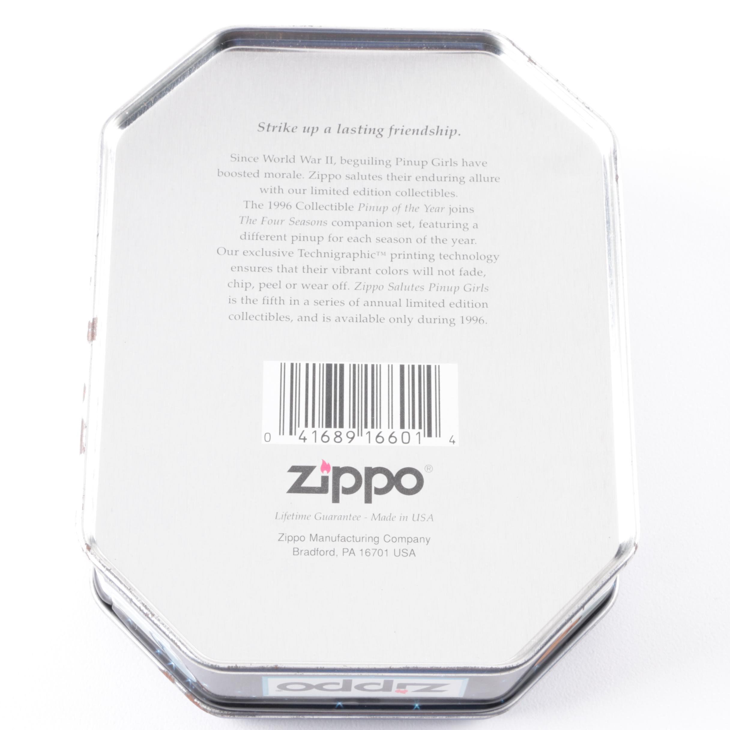 1996 Zippo Limited Edition Pinup Girl Lighters