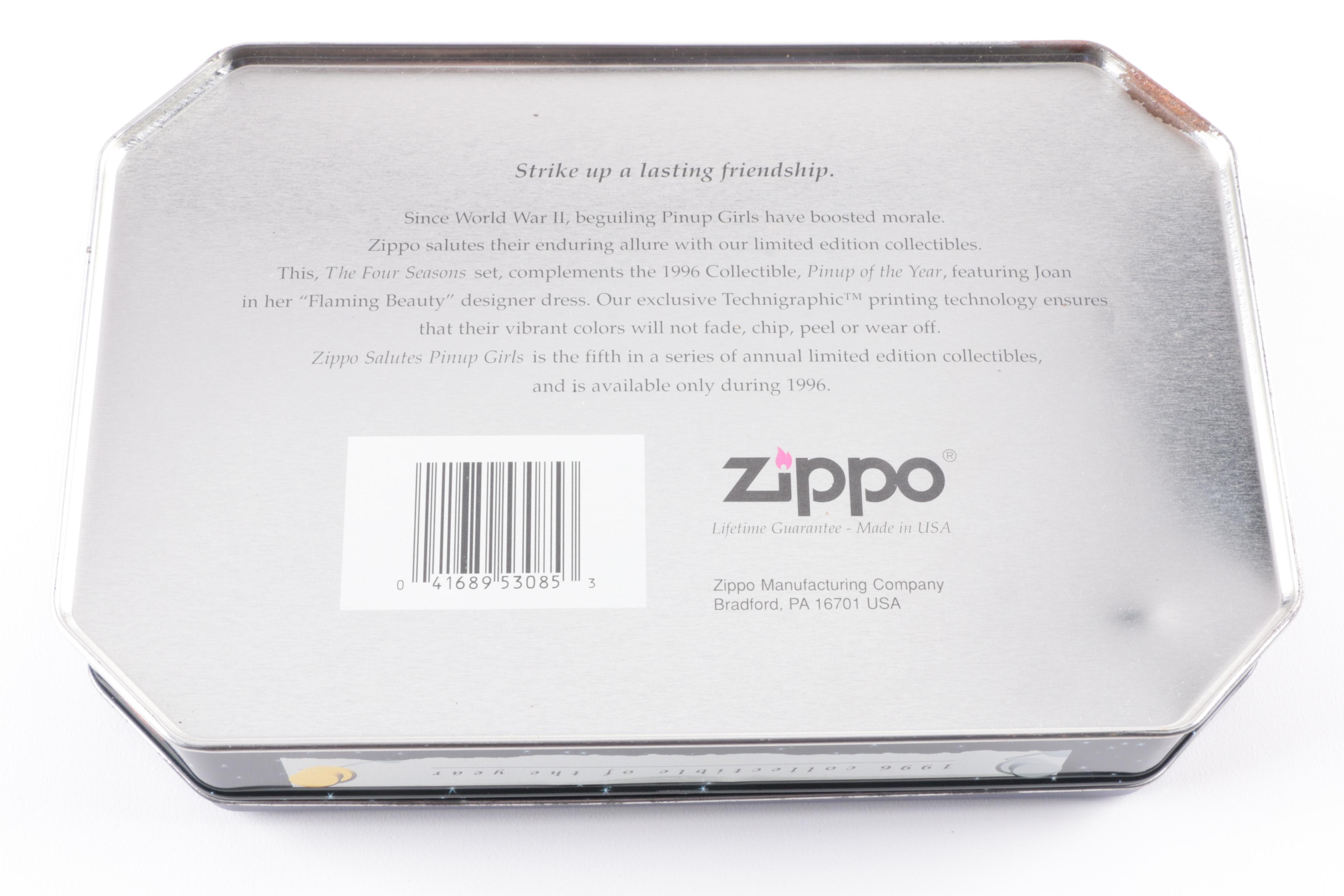 1996 Zippo Limited Edition Pinup Girl Lighters