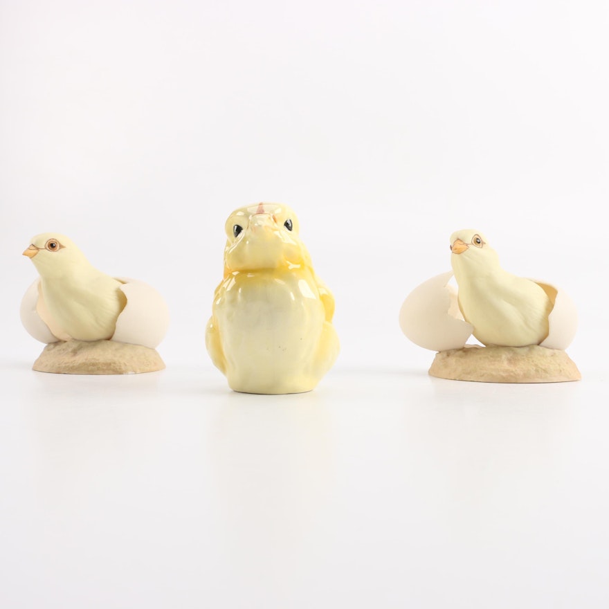 Goebel and Moussali Signed Chick Figurines