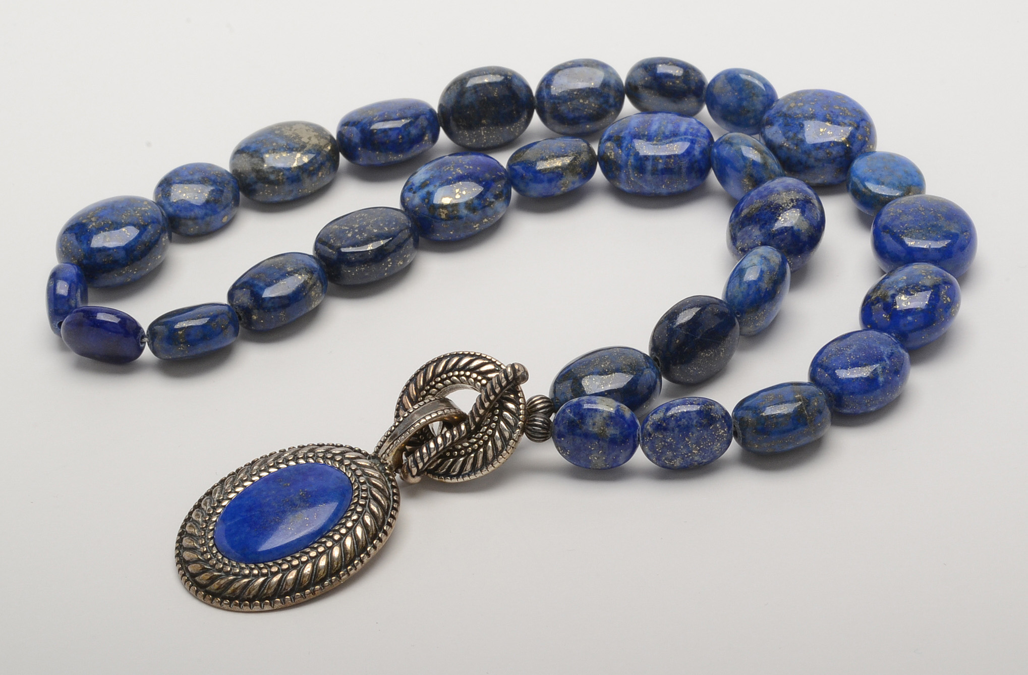 Carolyn Pollack Sterling Silver and Lapis Lazuli Necklace and Bracelet Set