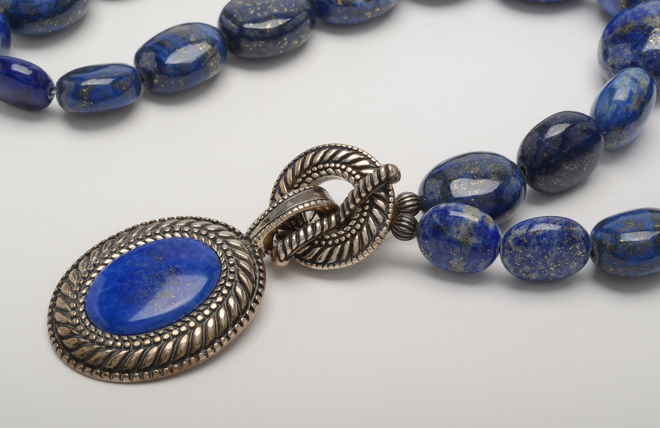 Carolyn Pollack Sterling Silver and Lapis Lazuli Necklace and Bracelet Set