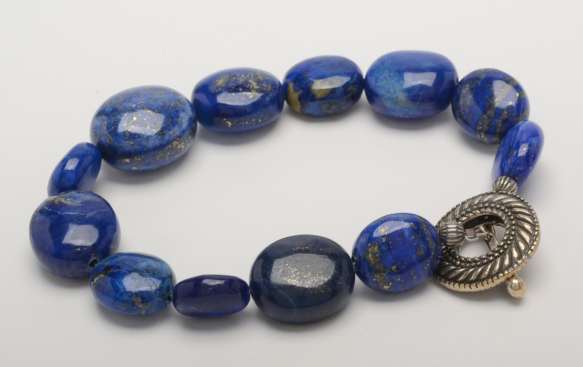 Carolyn Pollack Sterling Silver and Lapis Lazuli Necklace and Bracelet Set