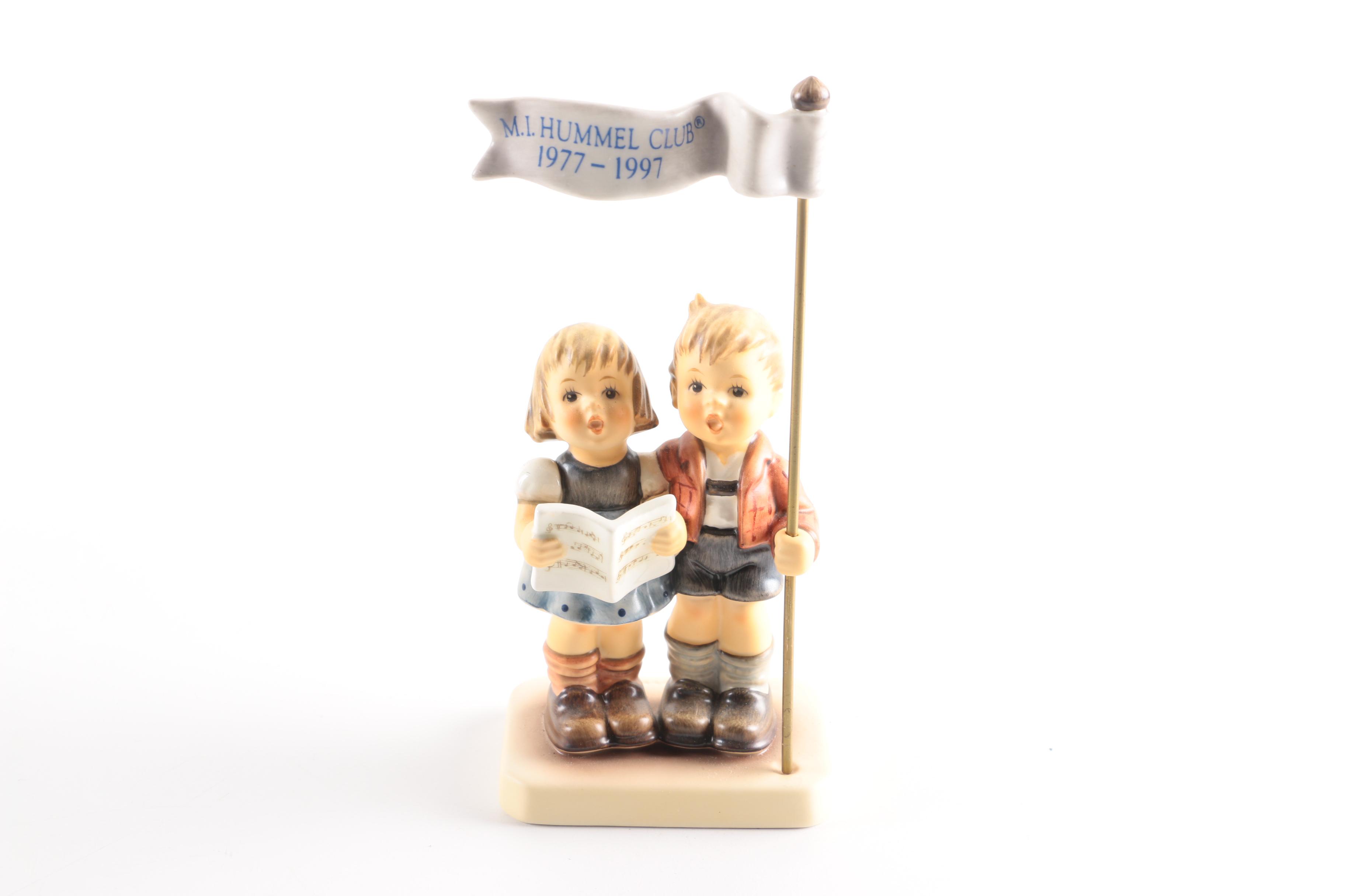 M.I. Hummel Club 20th Birthday "Celebrate with Song" Porcelain Figurine