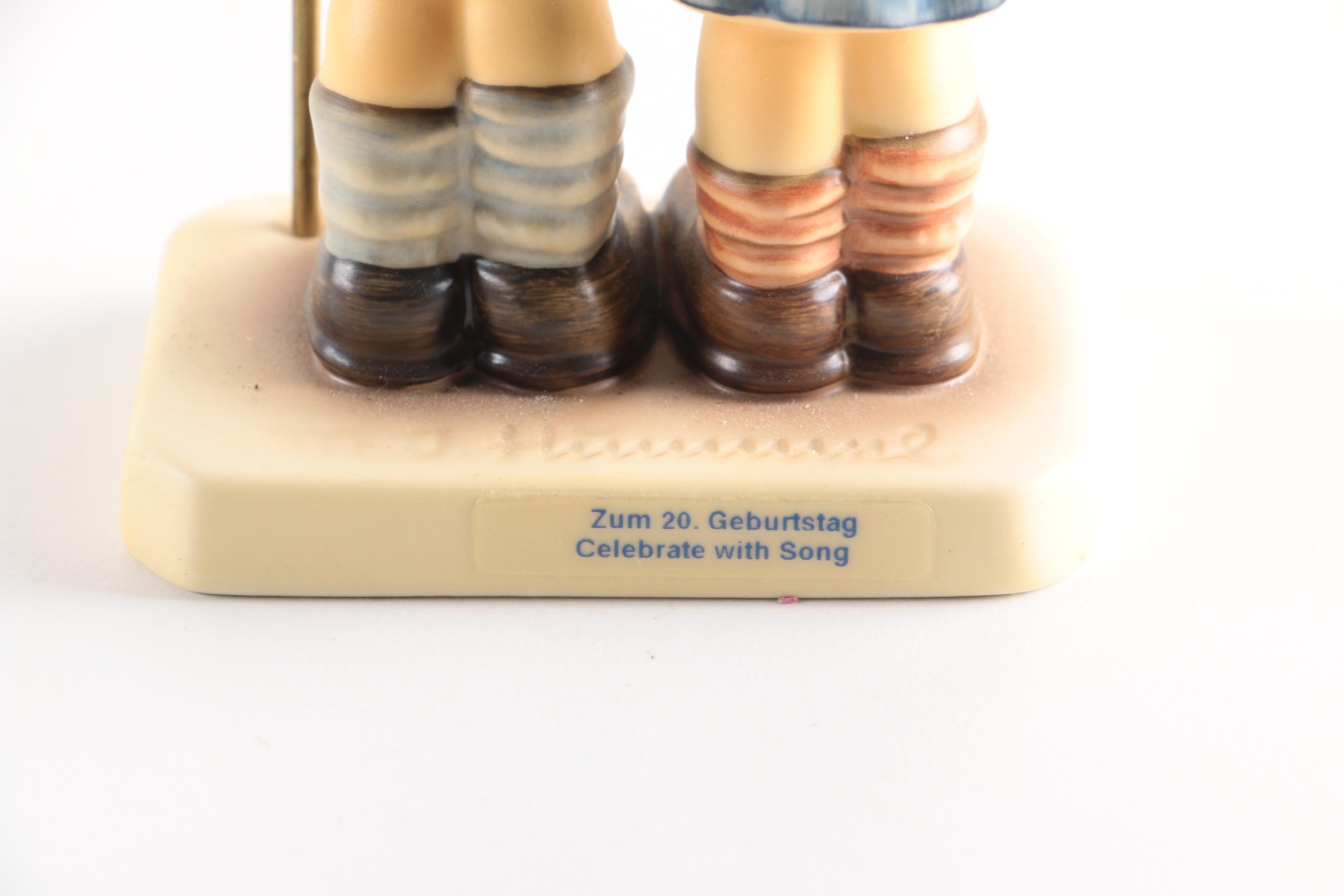 M.I. Hummel Club 20th Birthday "Celebrate with Song" Porcelain Figurine