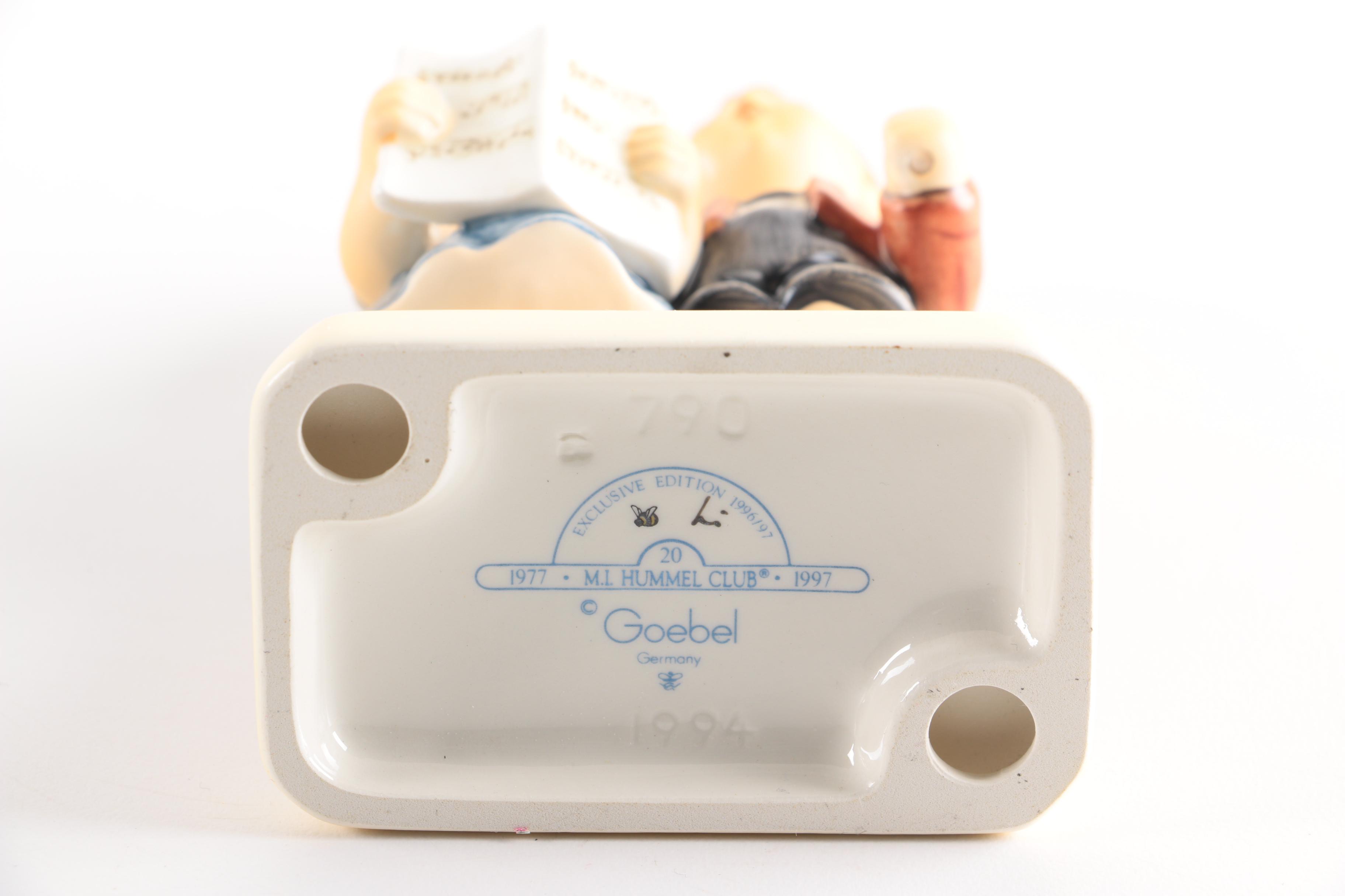 M.I. Hummel Club 20th Birthday "Celebrate with Song" Porcelain Figurine