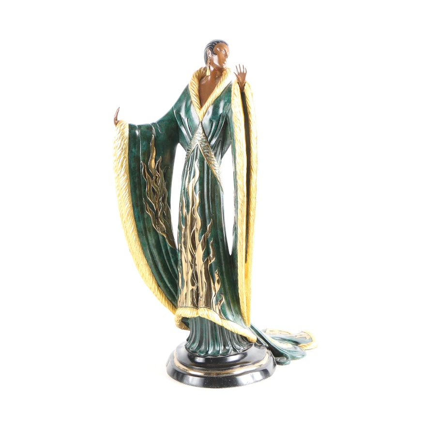 Erté Patinated-Bronze Sculpture "Femme de Luxe"