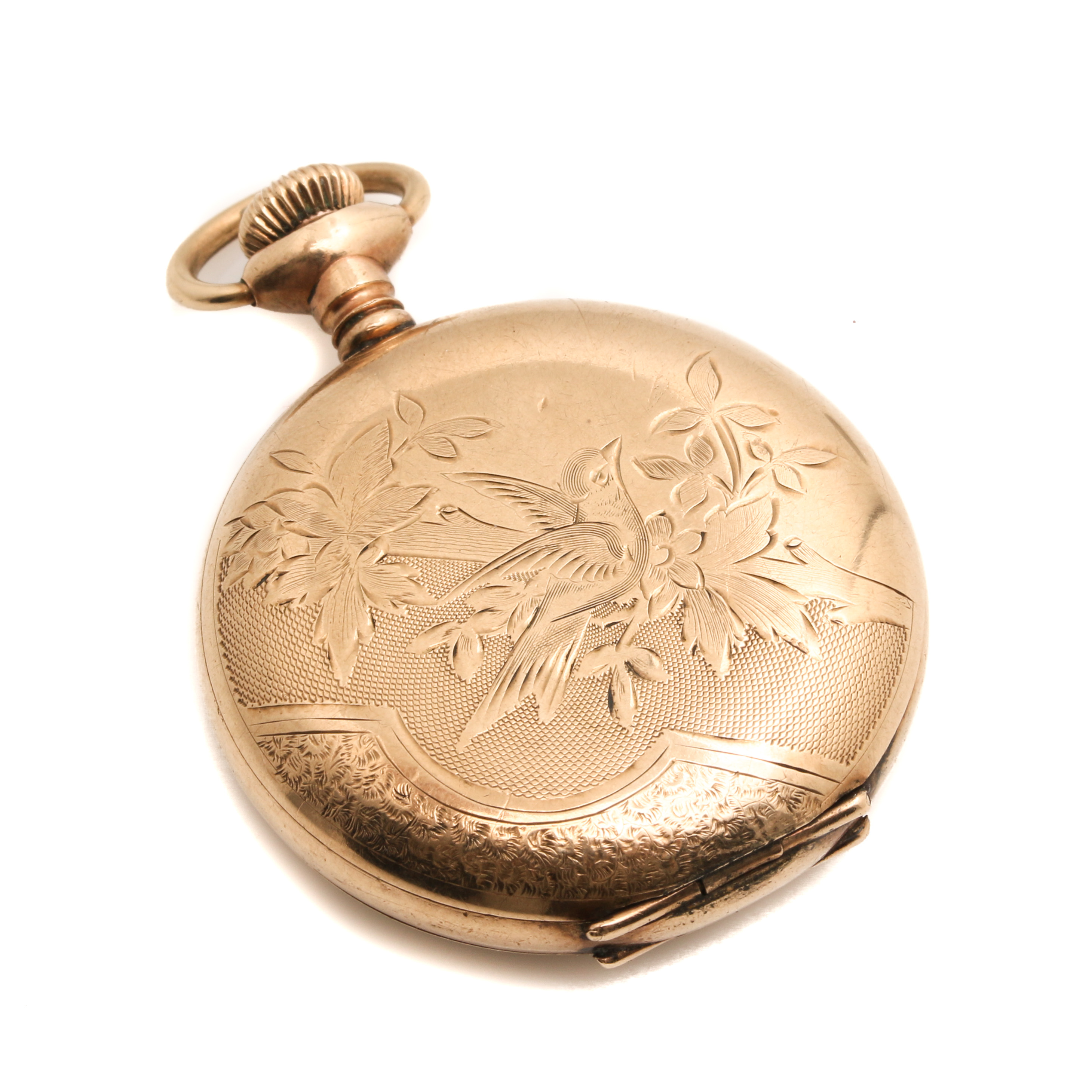 Antique Elgin Gold Filled Pocket Watch With Display Case