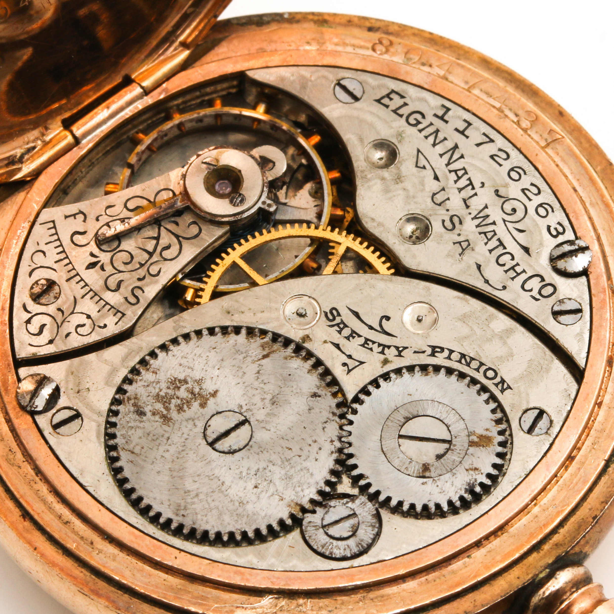 Antique Elgin Gold Filled Pocket Watch With Display Case